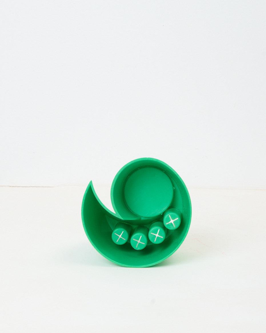 Pot à crayon vert space age, 1970-1980