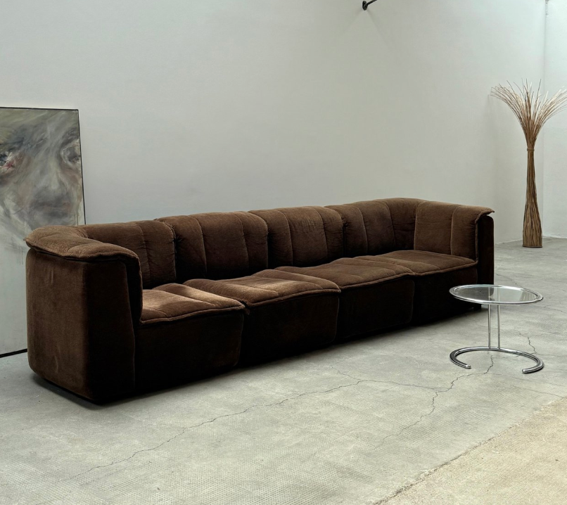 Canapé en velours, Rolf Benz, Allemagne, 1970s