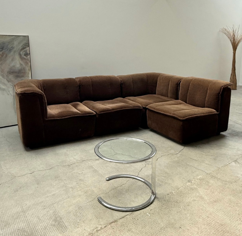 Canapé en velours, Rolf Benz, Allemagne, 1970s