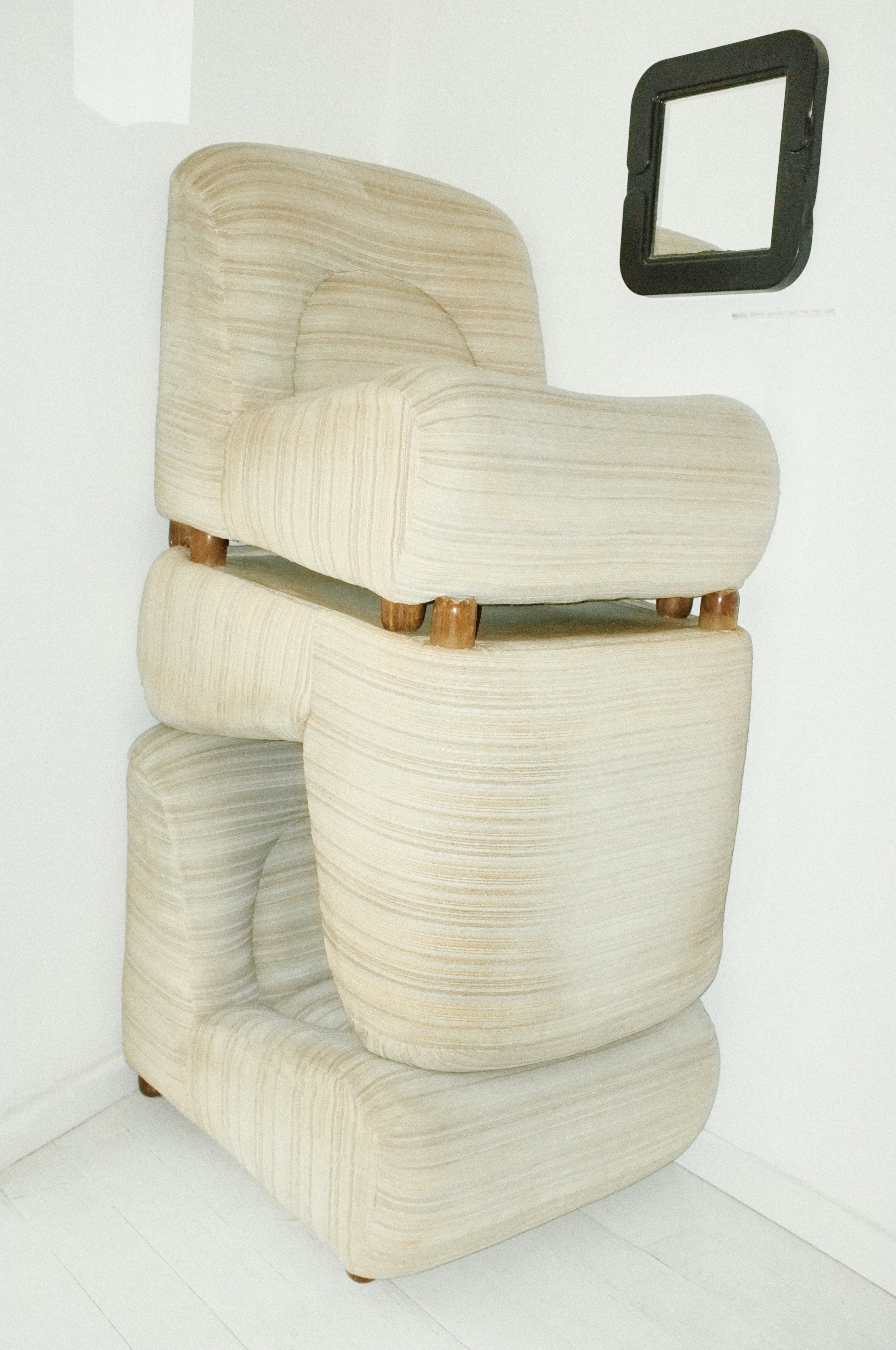 Canapé beige modulable, Space age, Italie, 1970s