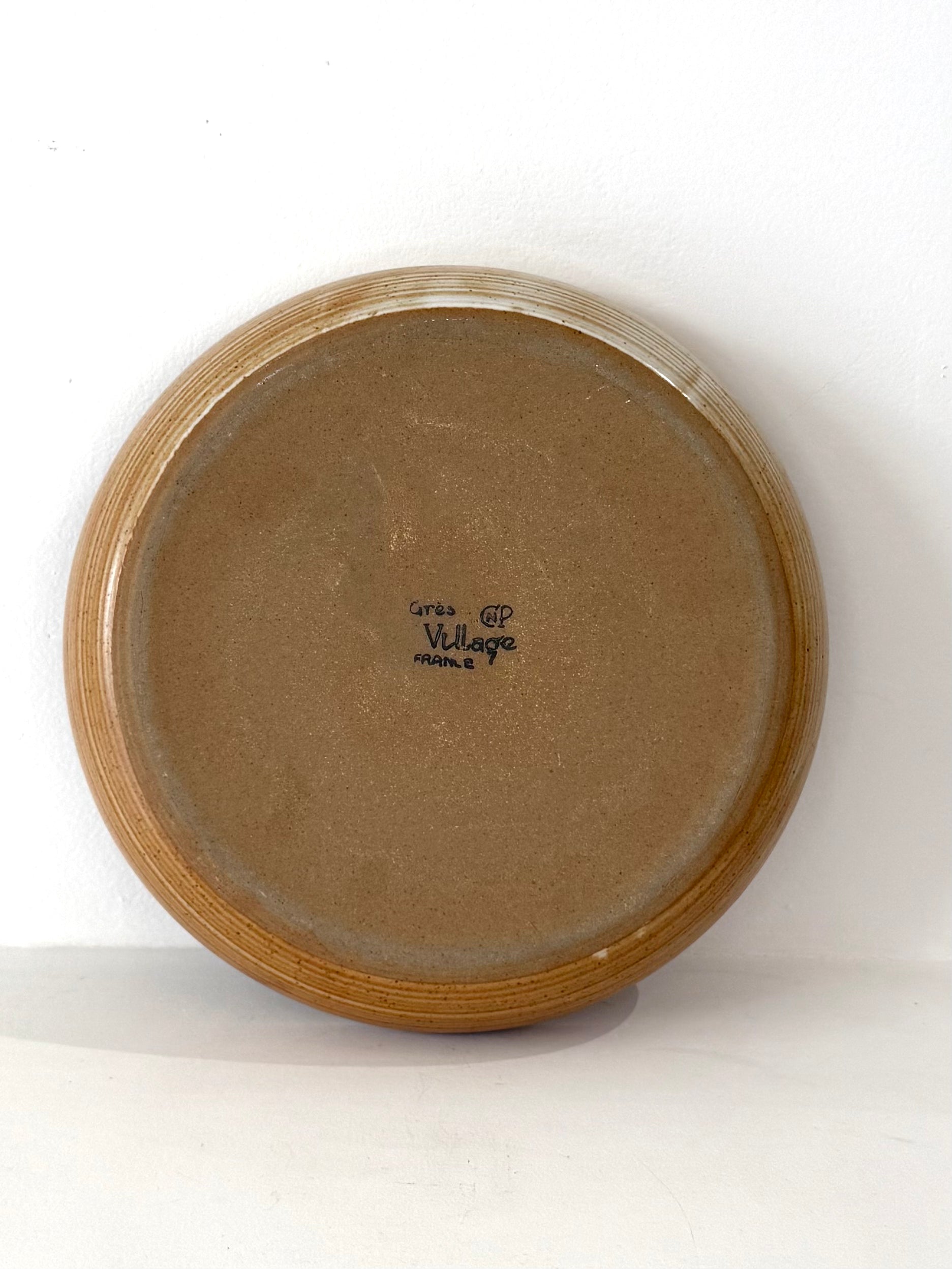 Plat de service en grès, 1970s