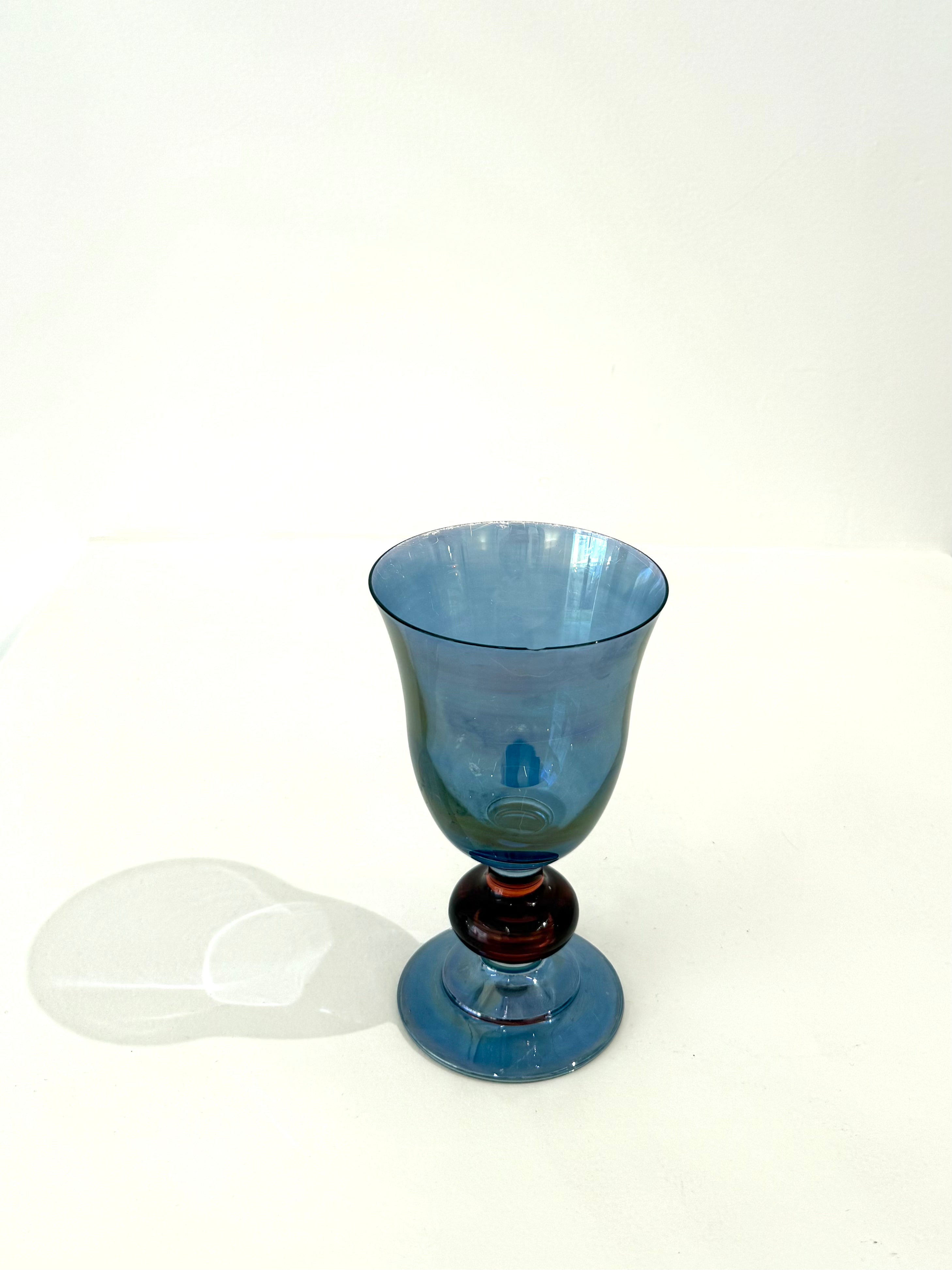 Six verres à vins colorés, 1960s