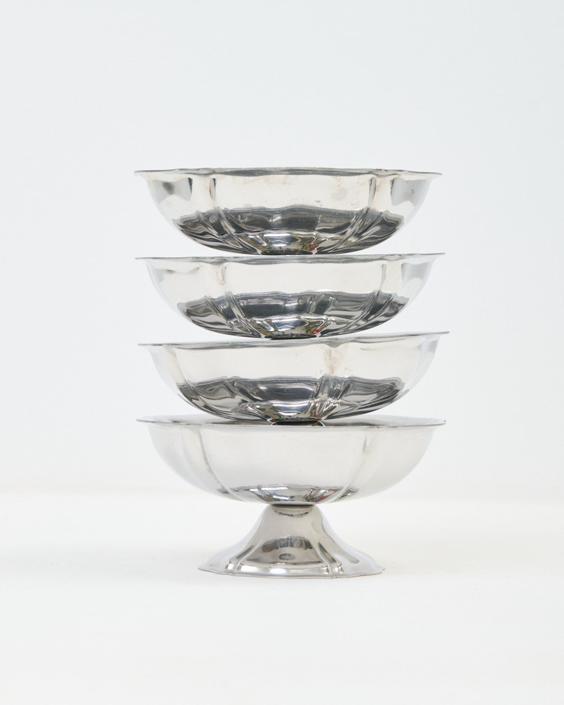 Coupes à dessert dentelées (4), Guy Degrenne, 1980s