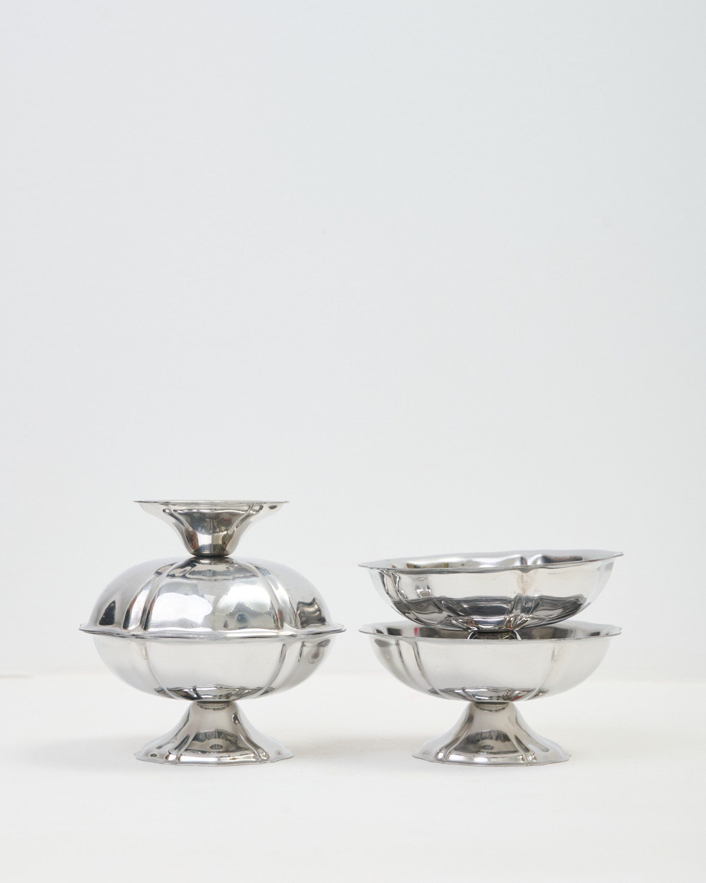 Coupes à dessert dentelées (4), Guy Degrenne, 1980s