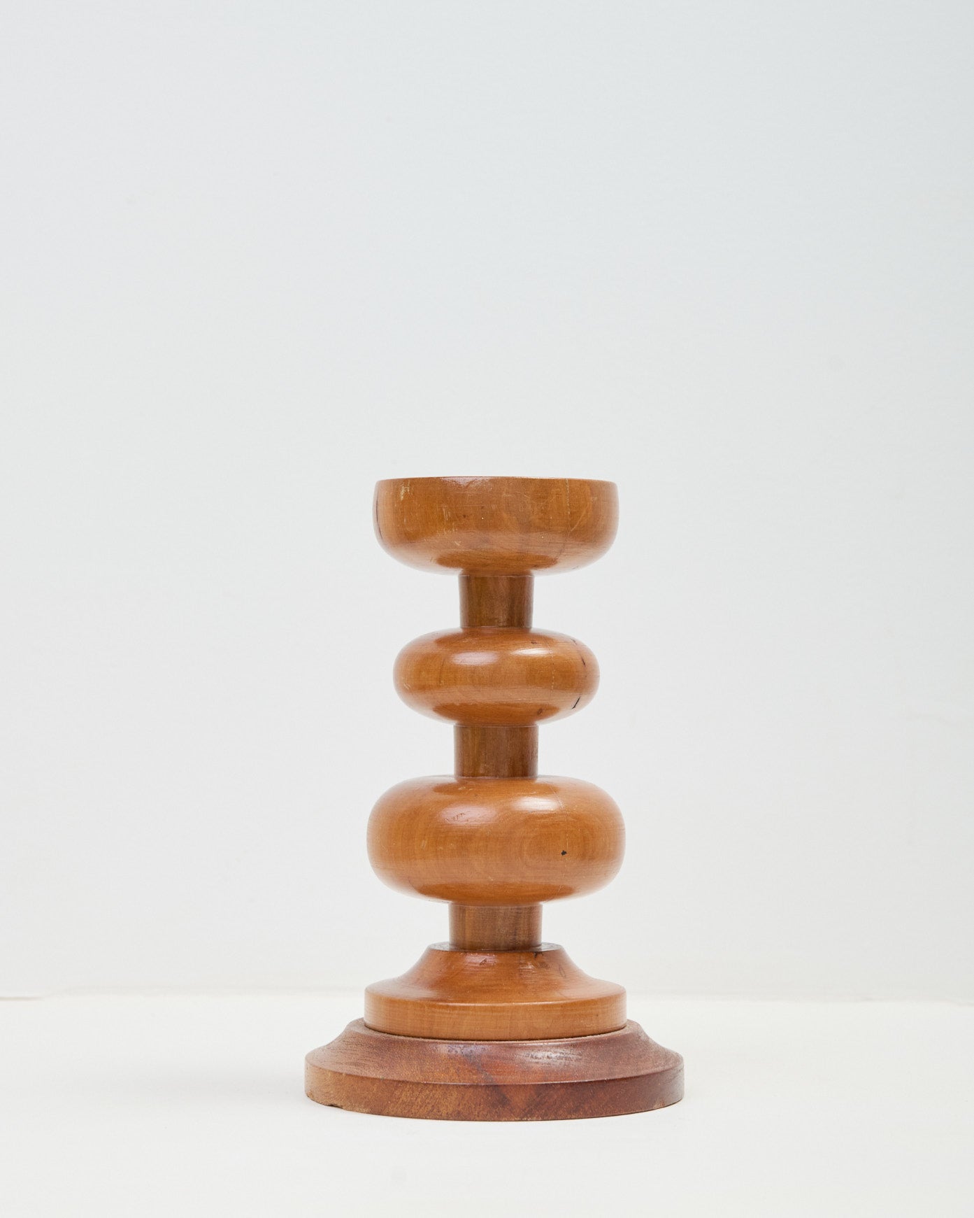 Bougeoir en bois, 1970s