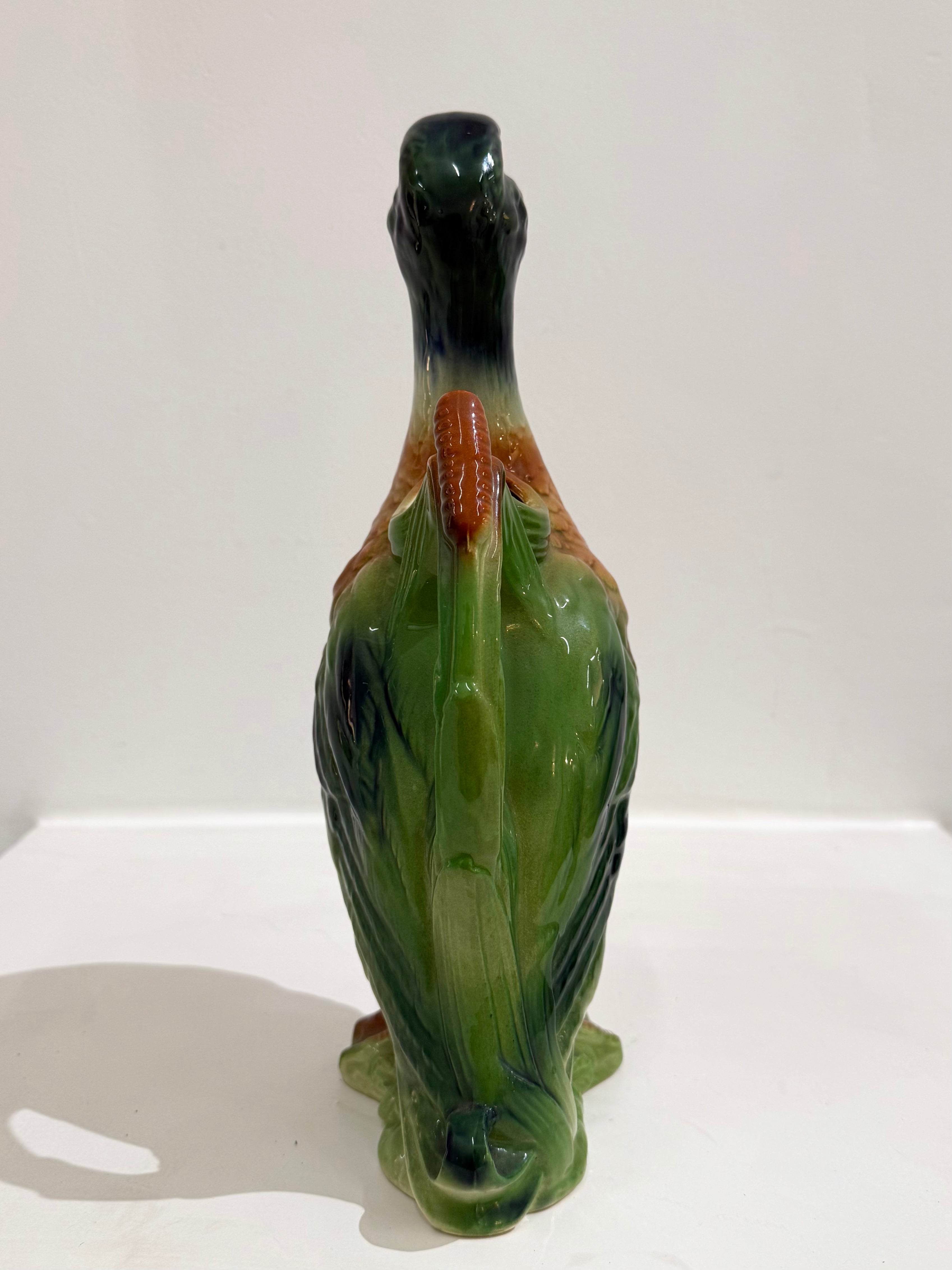 Pichet canard en barbotine de Saint Clément, 1970s