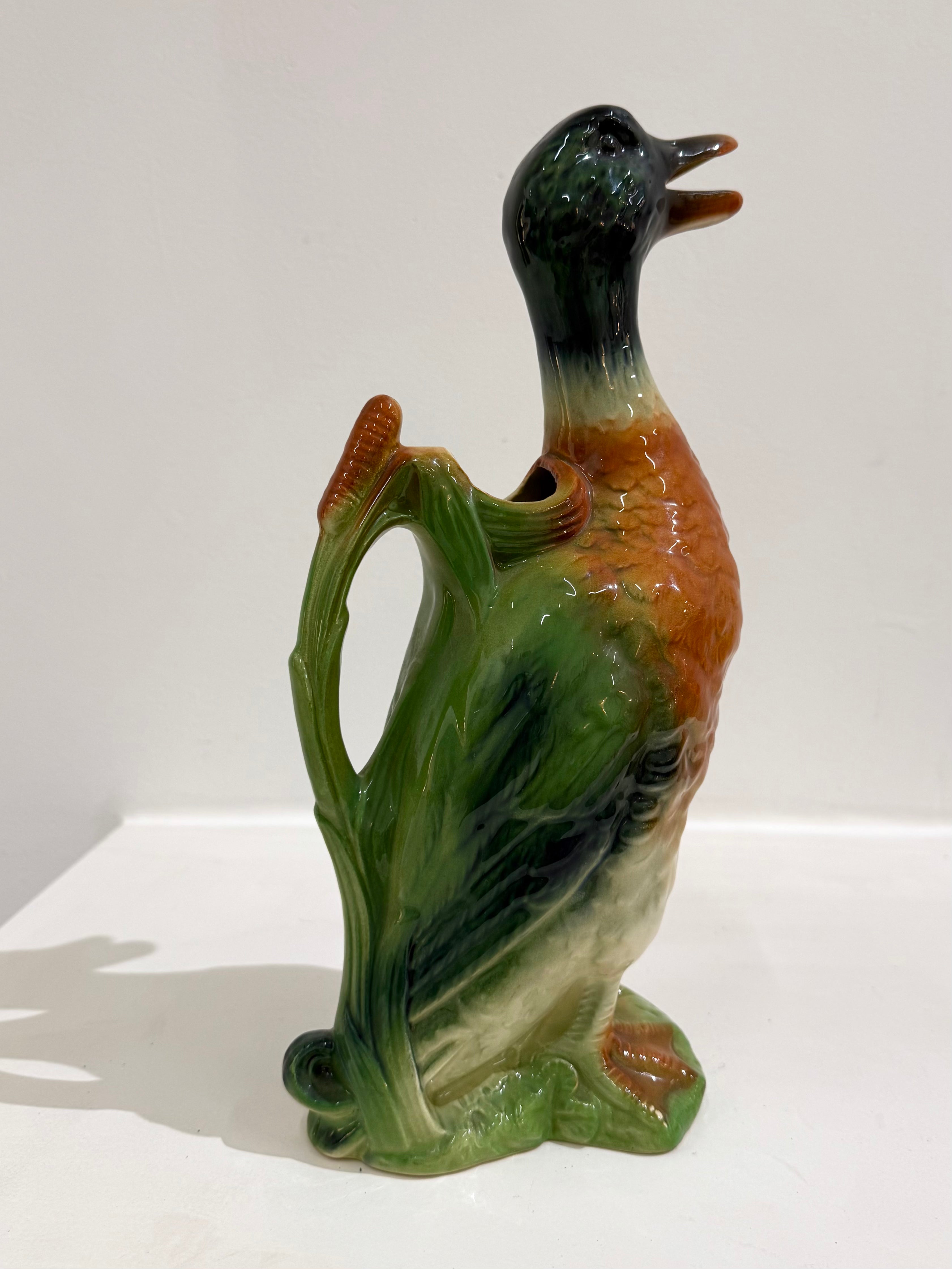 Pichet canard en barbotine de Saint Clément, 1970s