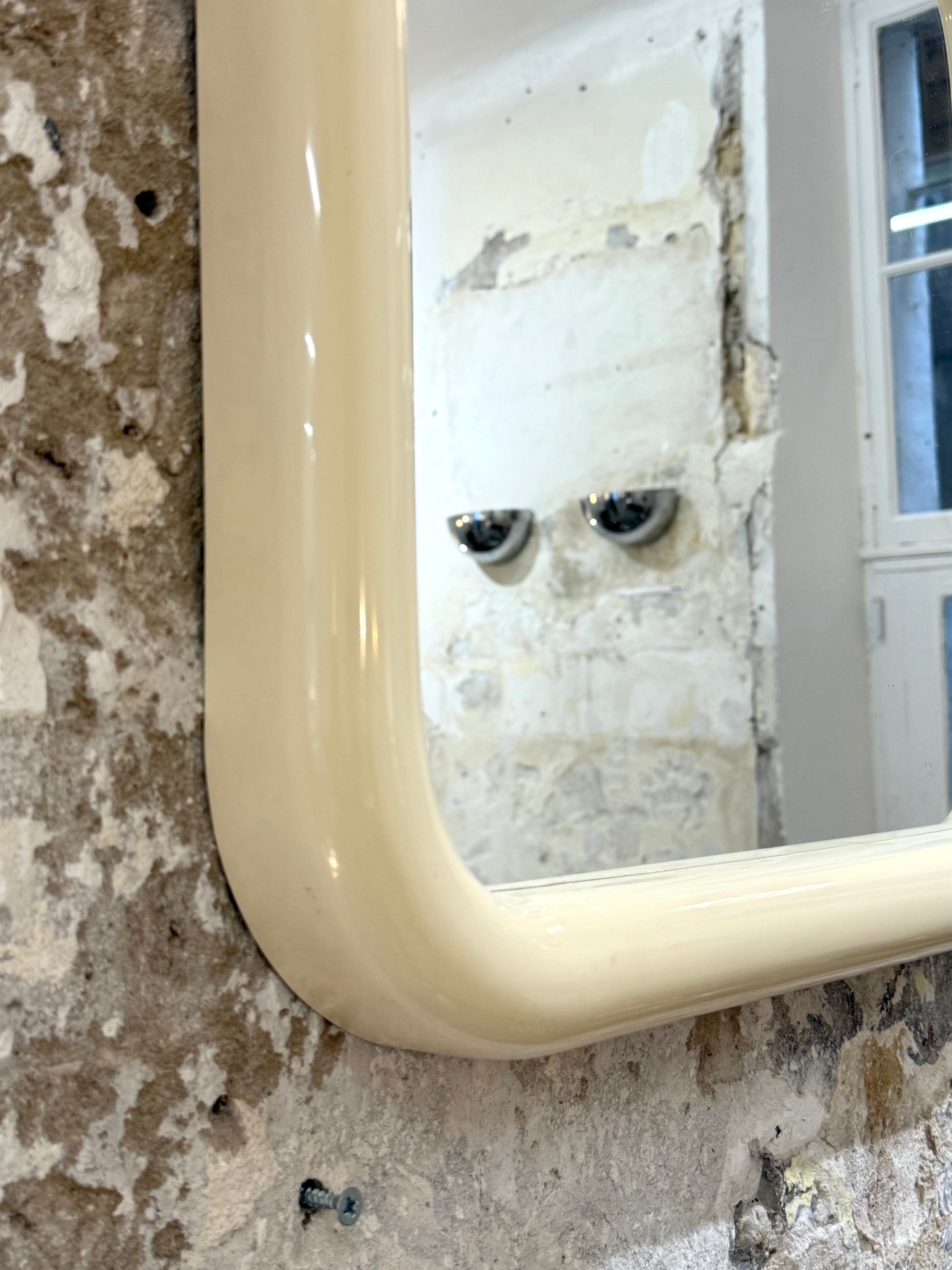 Miroir Space age crème, Italie, 1970-1980