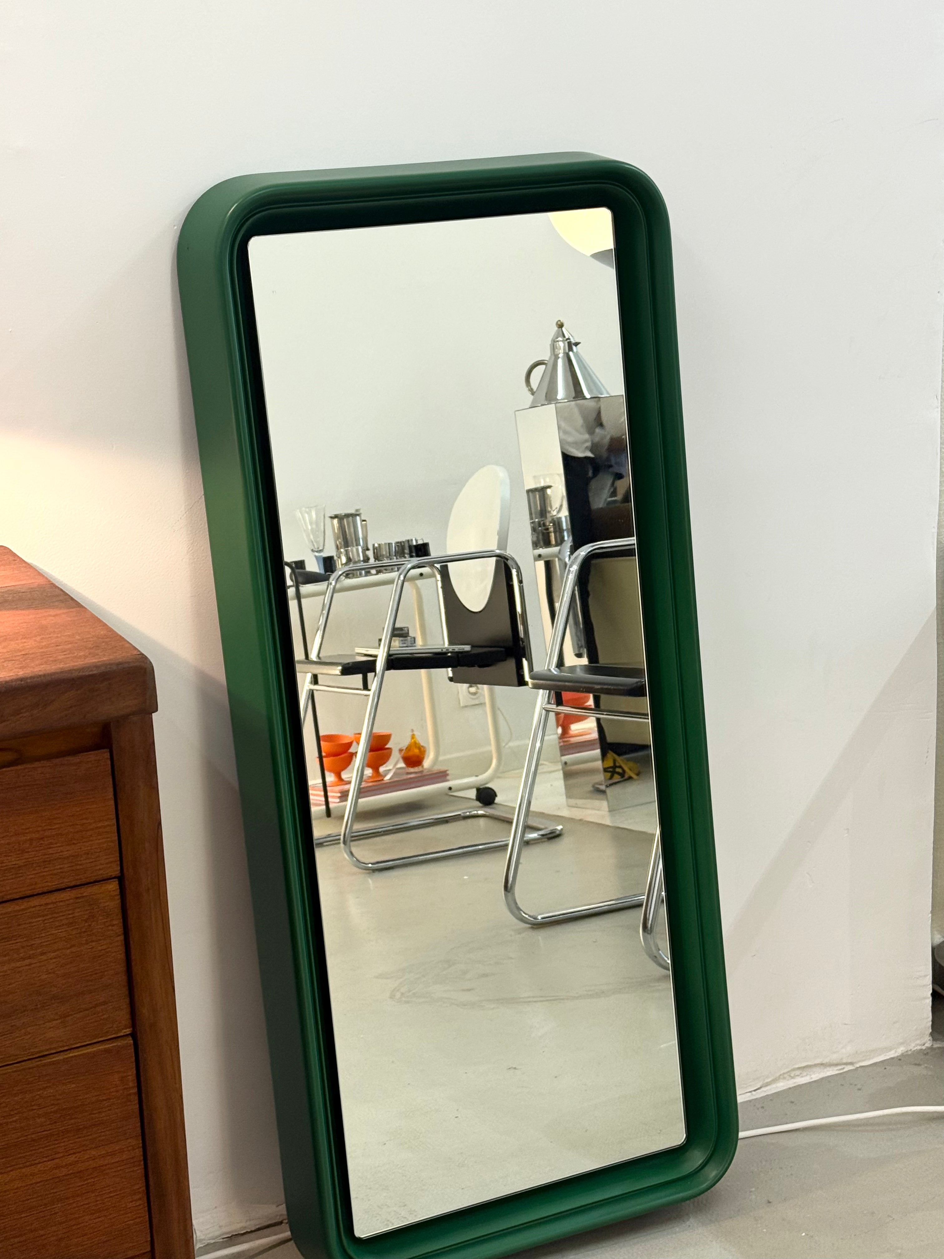 Grand miroir Space age vert, 1970-1980