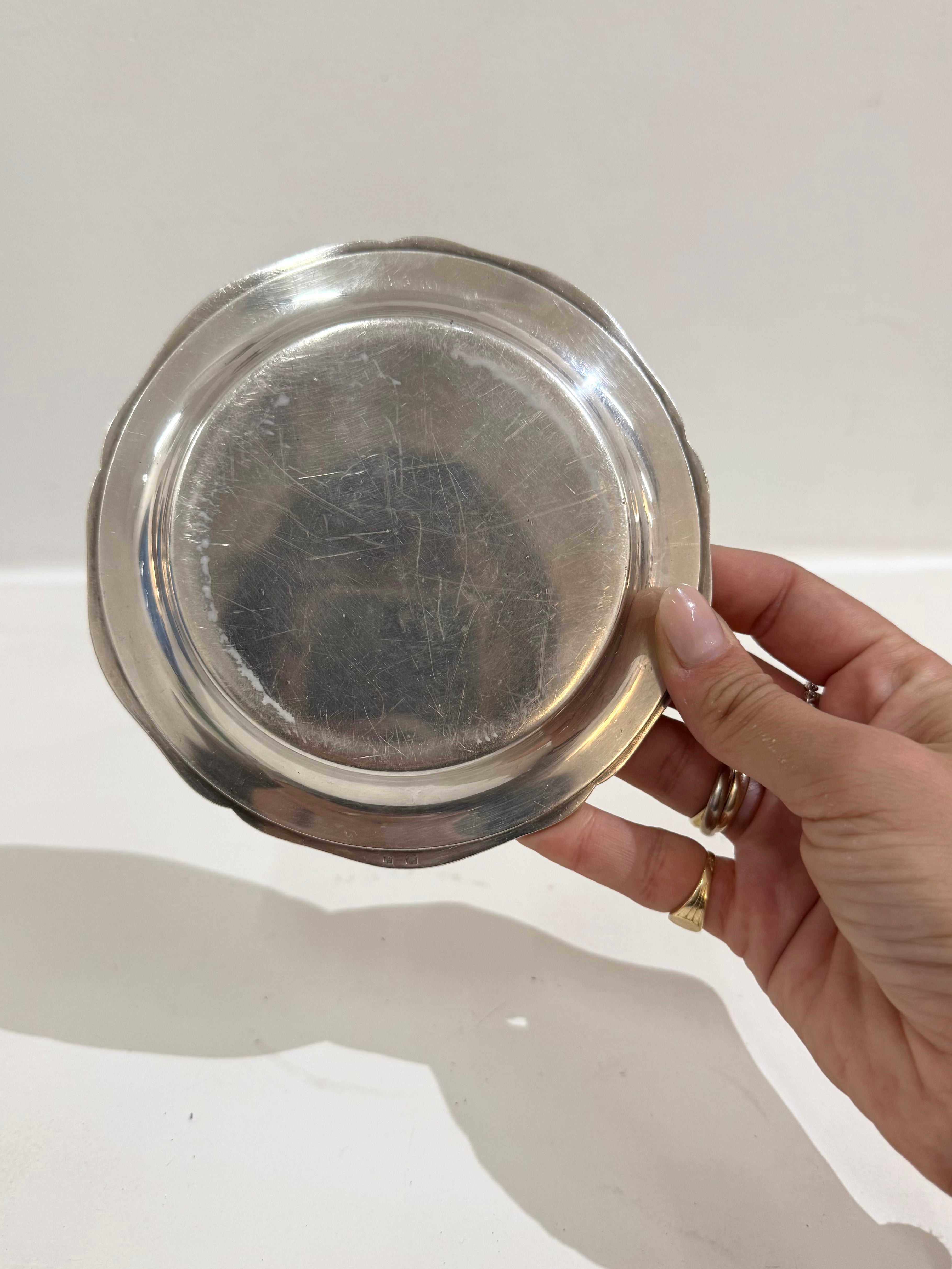 Dessous de bouteille en étain