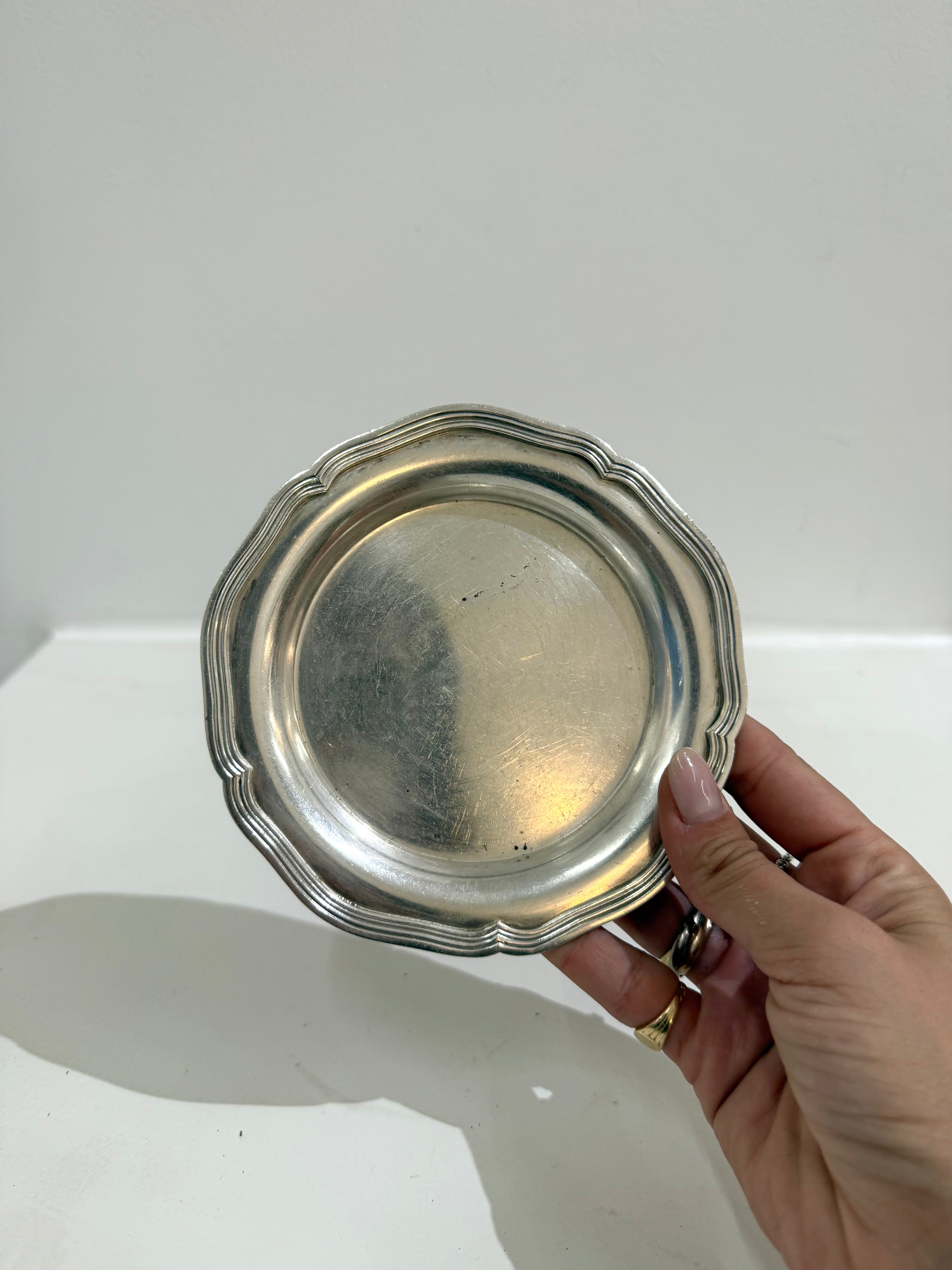 Dessous de bouteille en étain