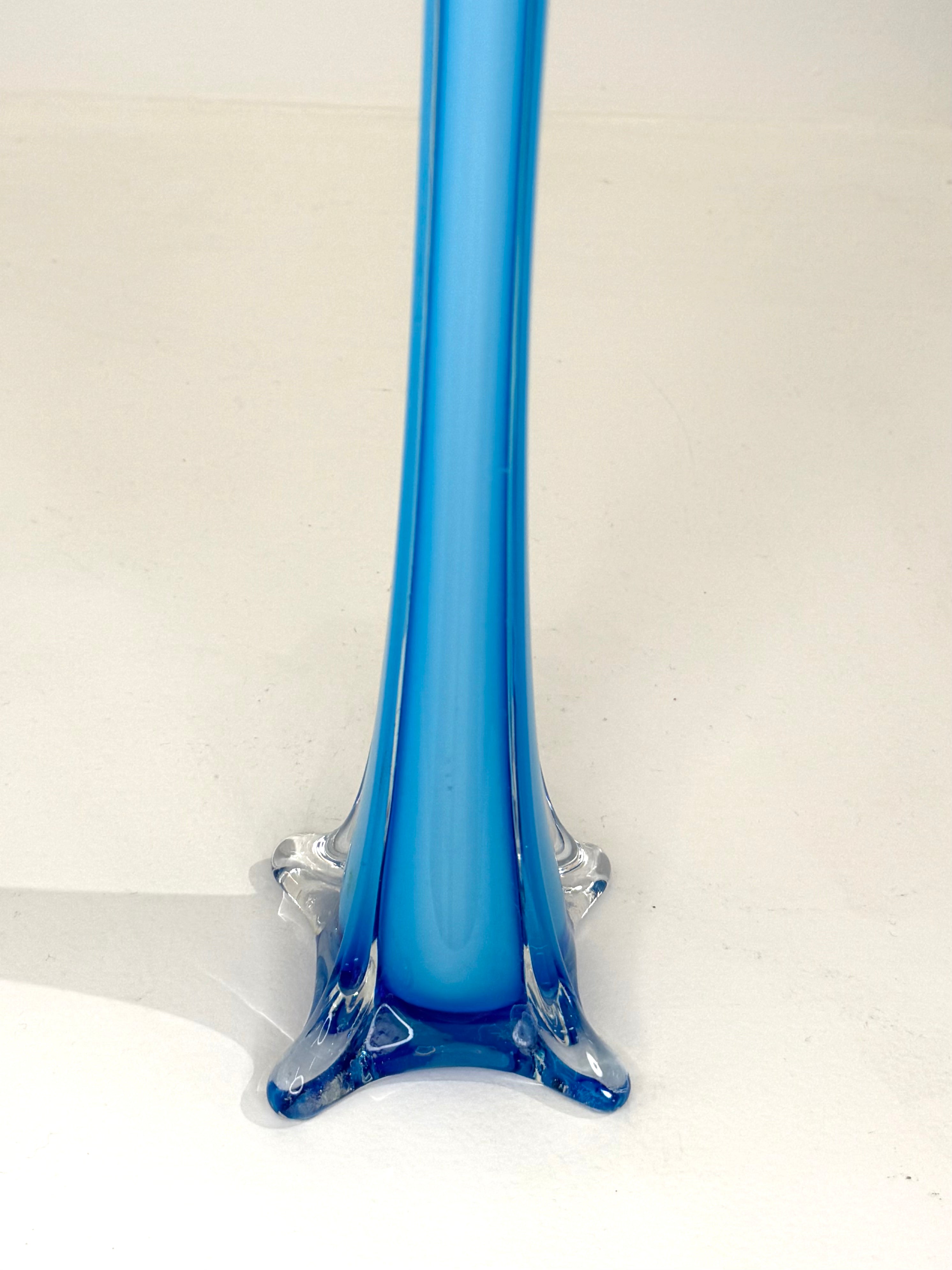 Grand soliflore Murano bleu, 1970s
