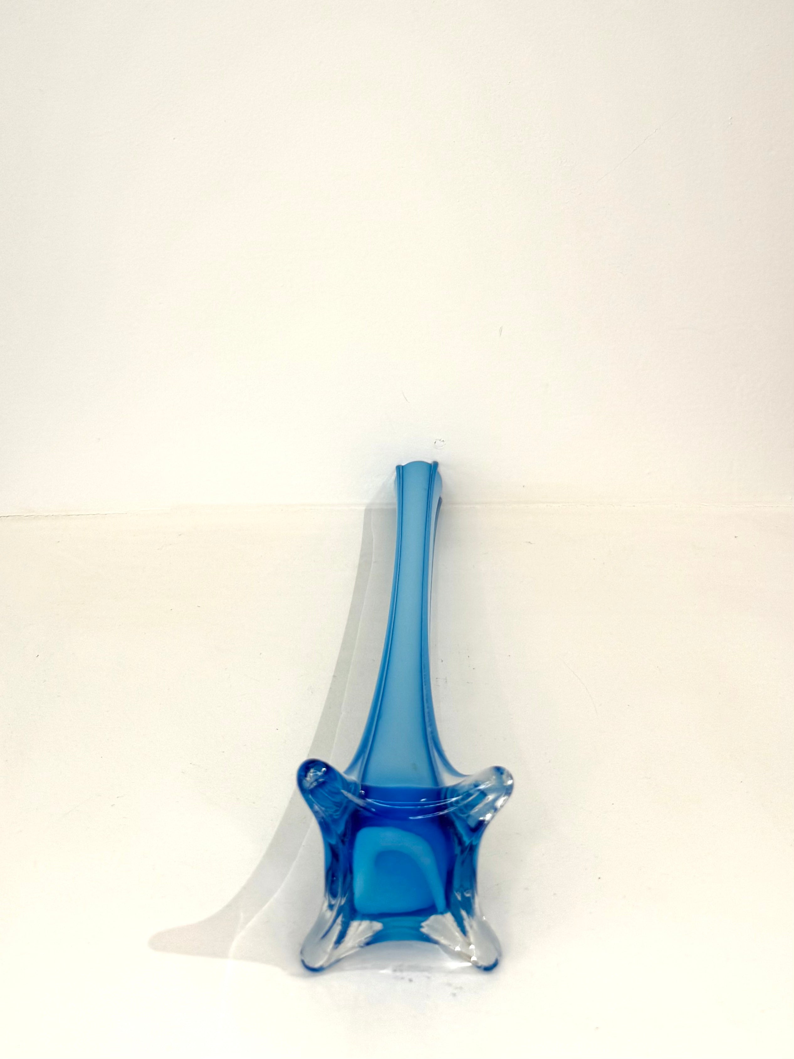 Grand soliflore Murano bleu, 1970s