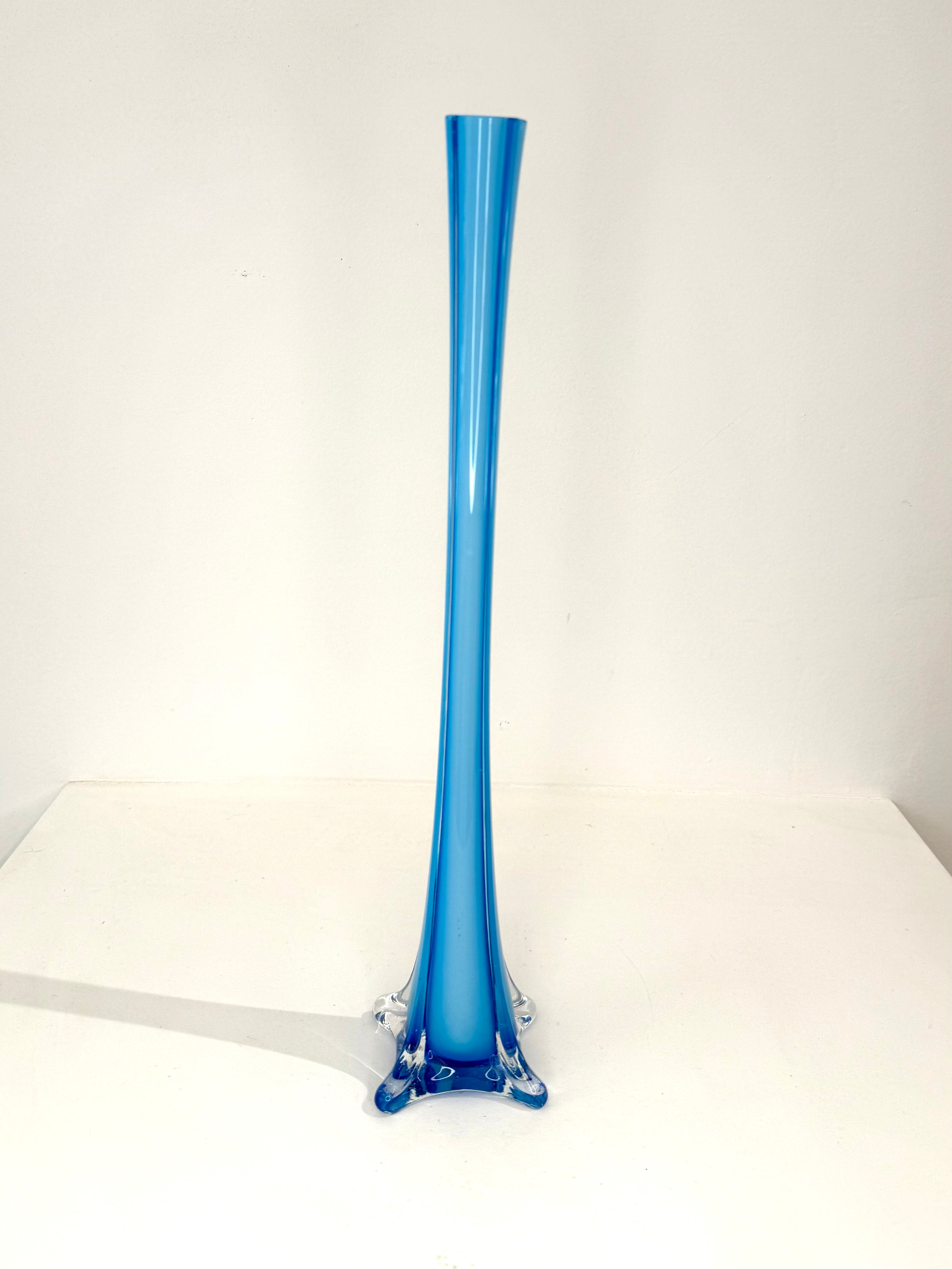 Grand soliflore Murano bleu, 1970s