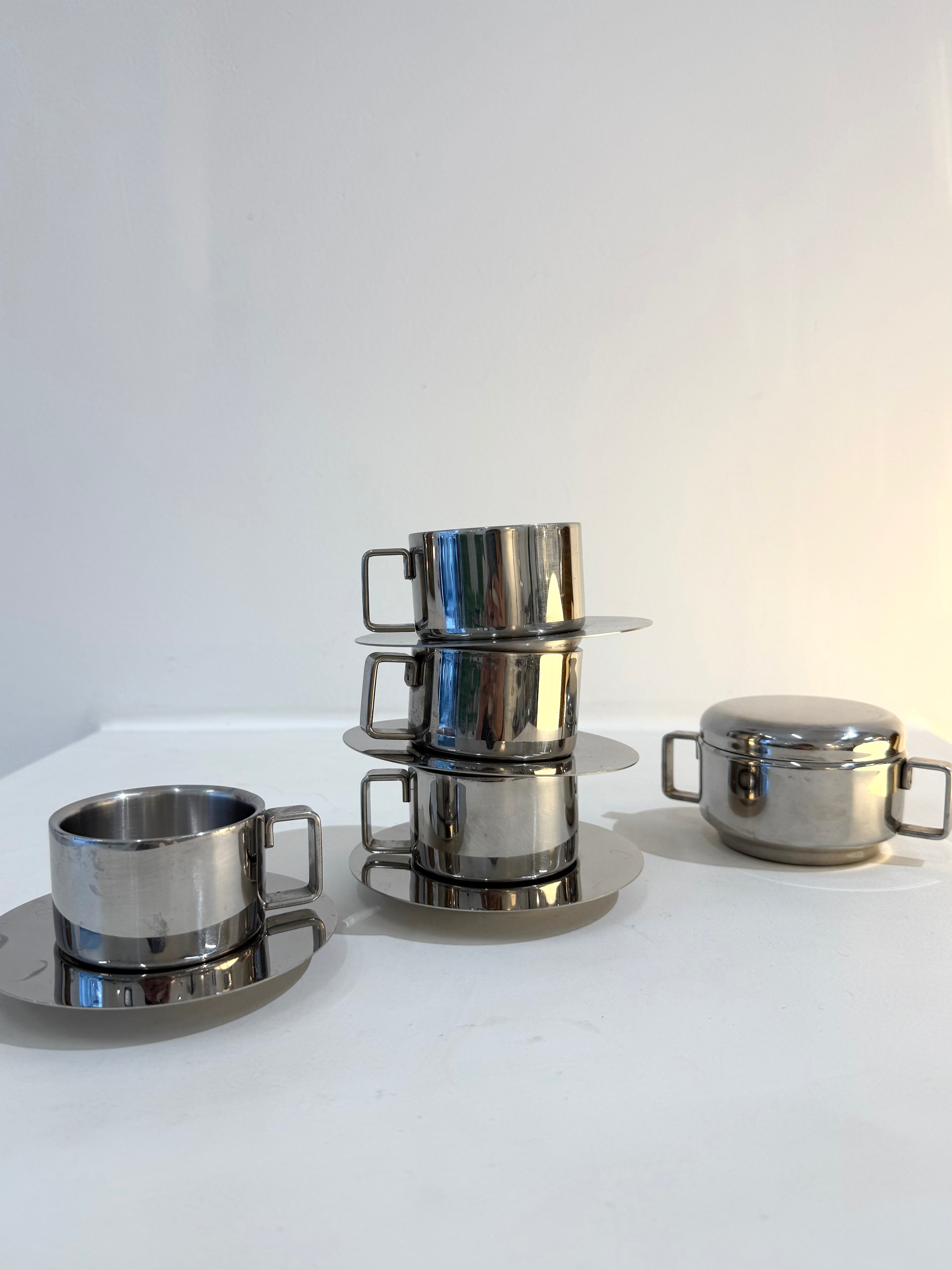 Service à café (4) et sucrière, Italie, 1960s