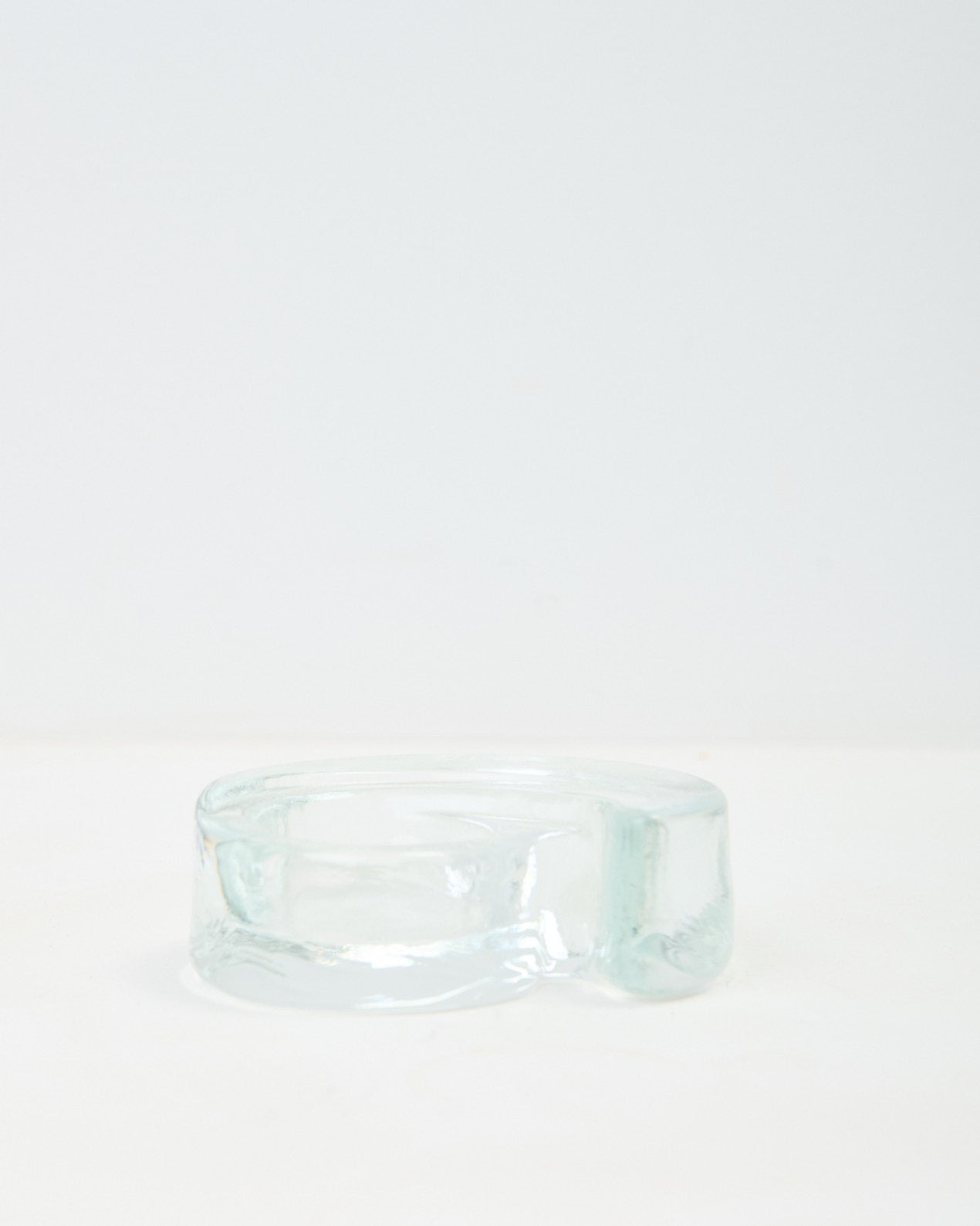 Bougeoir coquillage en verre, 1970s