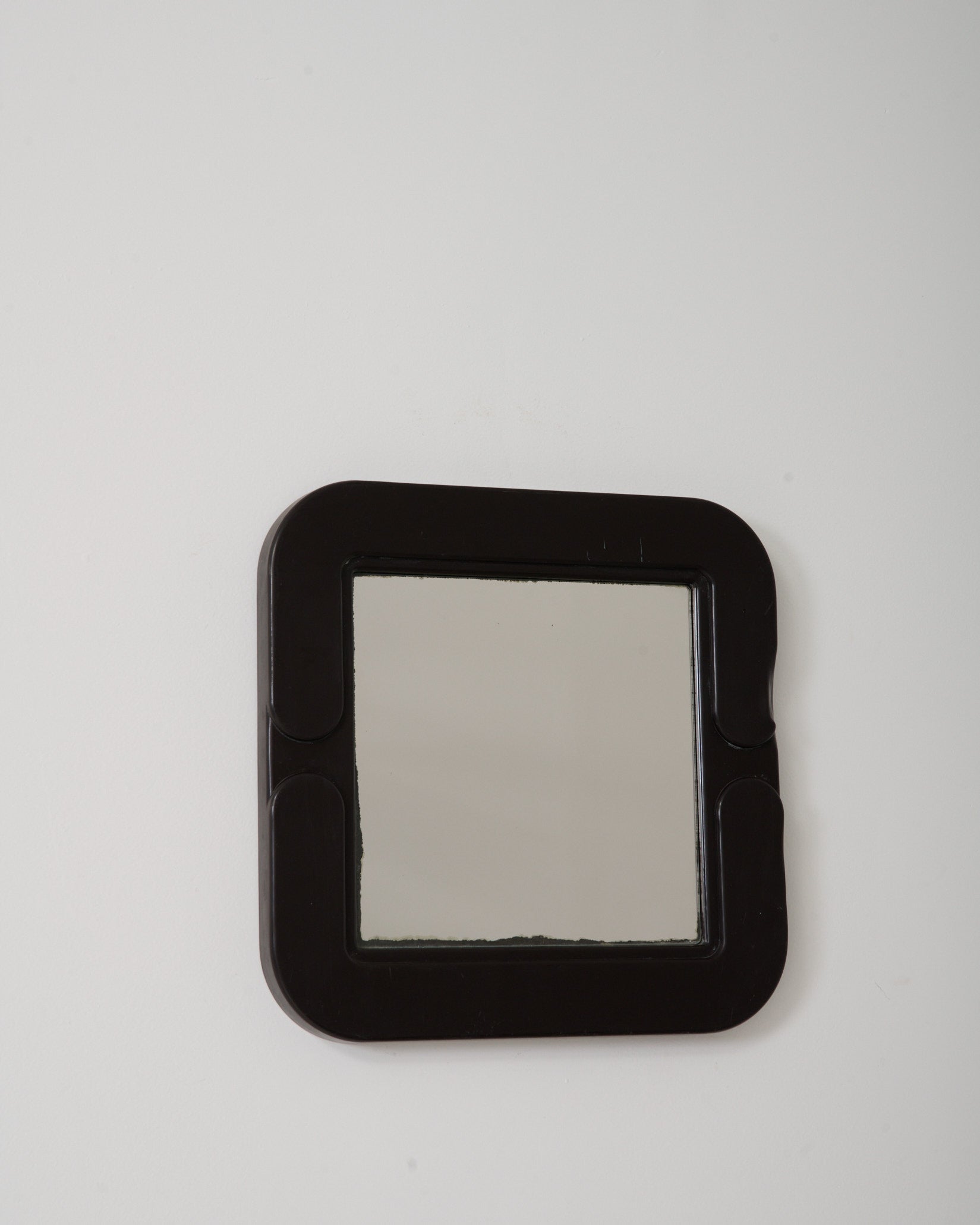 Miroir Space age carré noir, 1970-1980