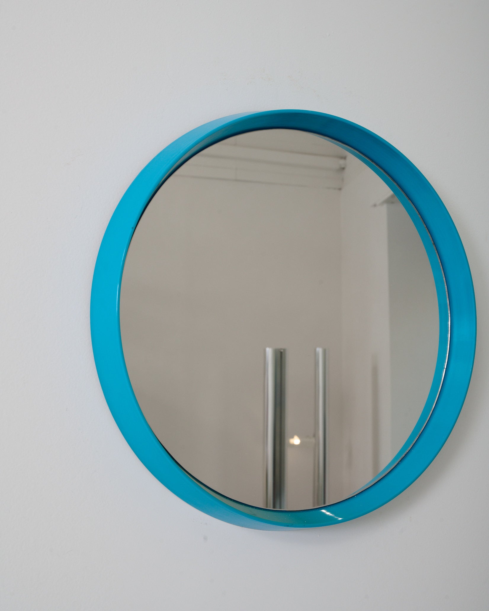 Miroir rond bleu, 1970s
