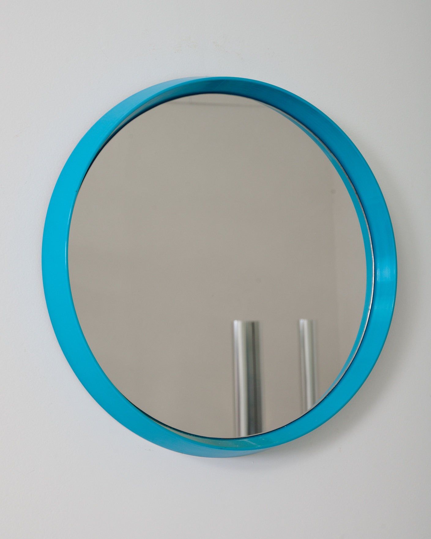 Miroir rond bleu, 1970s
