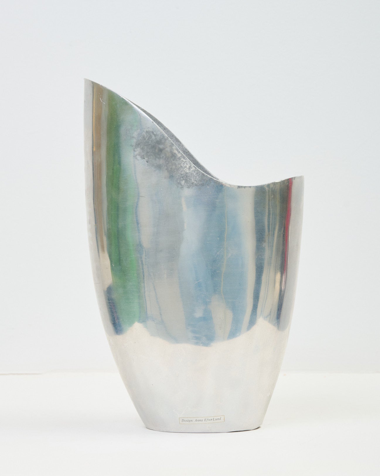 Vase en fonte d'aluminium, Anne Efverlund, 1970-1980