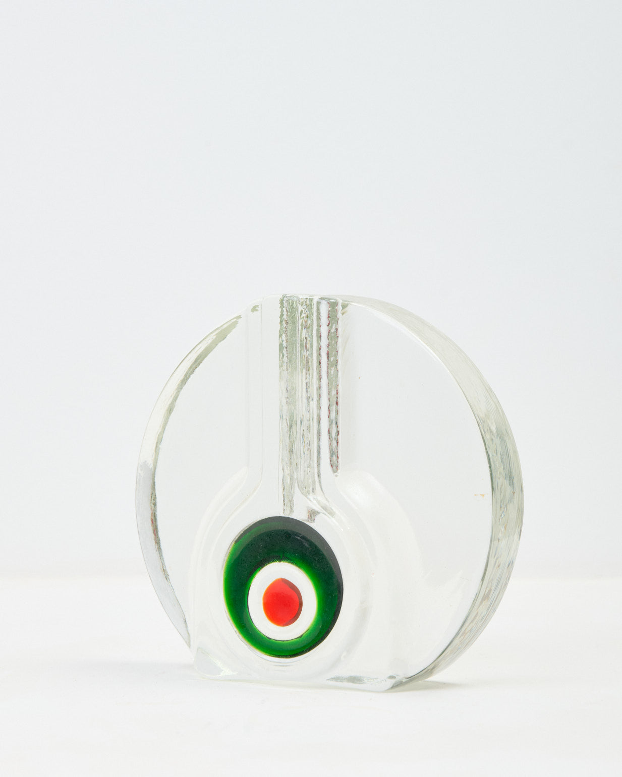 Vase monoflore en cristal, Walther Glas, 1970s