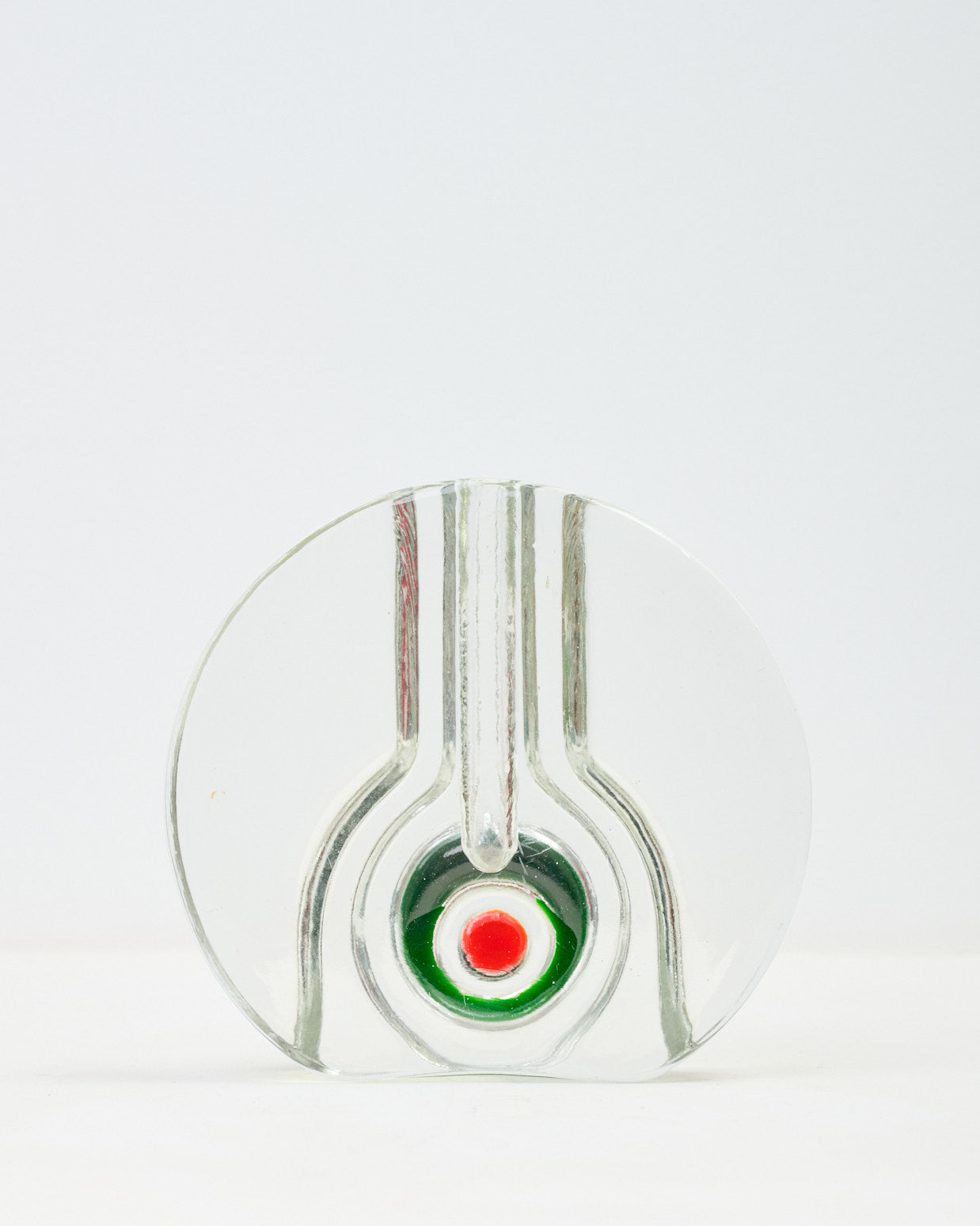 Vase monoflore en cristal, Walther Glas, 1970s