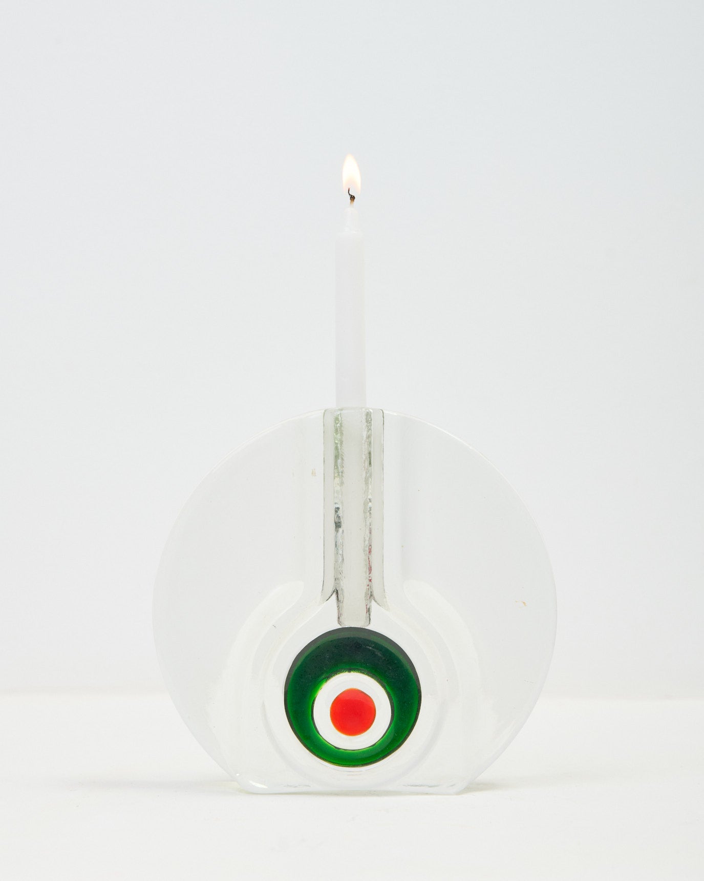 Vase monoflore en cristal, Walther Glas, 1970s