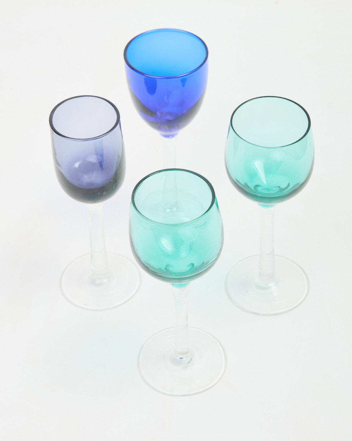 Verres à liqueur bicolores (4)