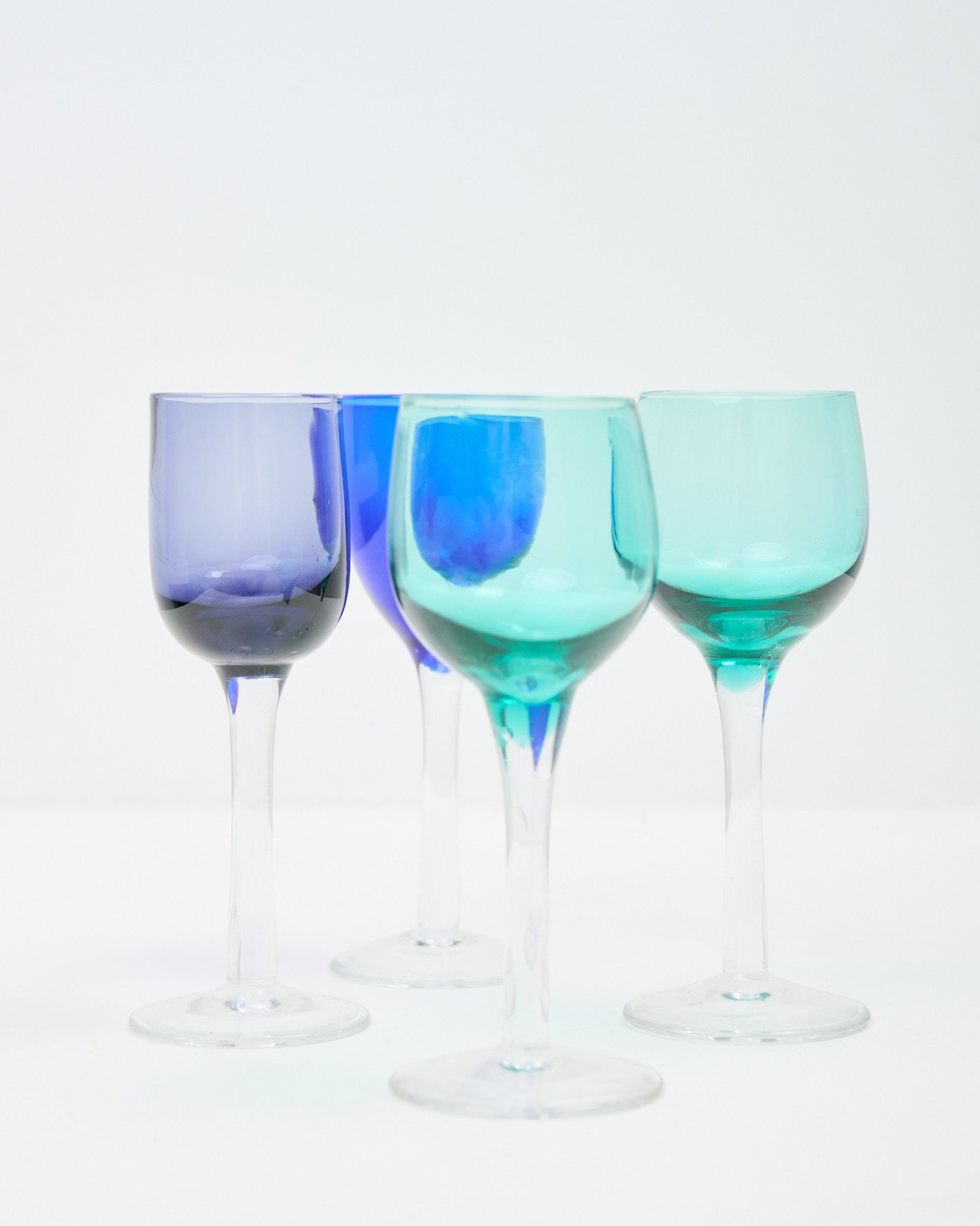 Verres à liqueur bicolores (4)