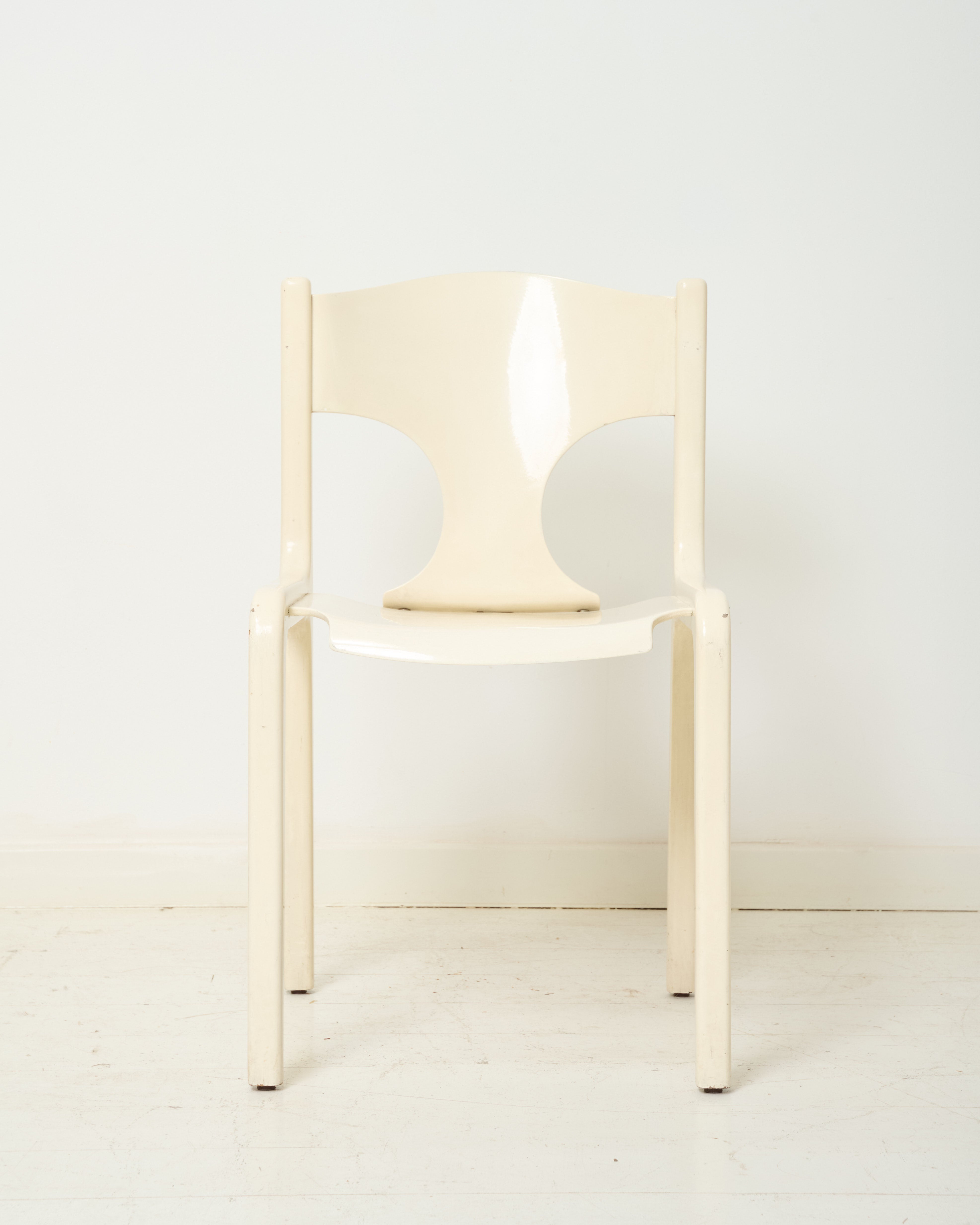 Lacquered wooden chairs (6), Augusto Savini, Pozzi, 1968