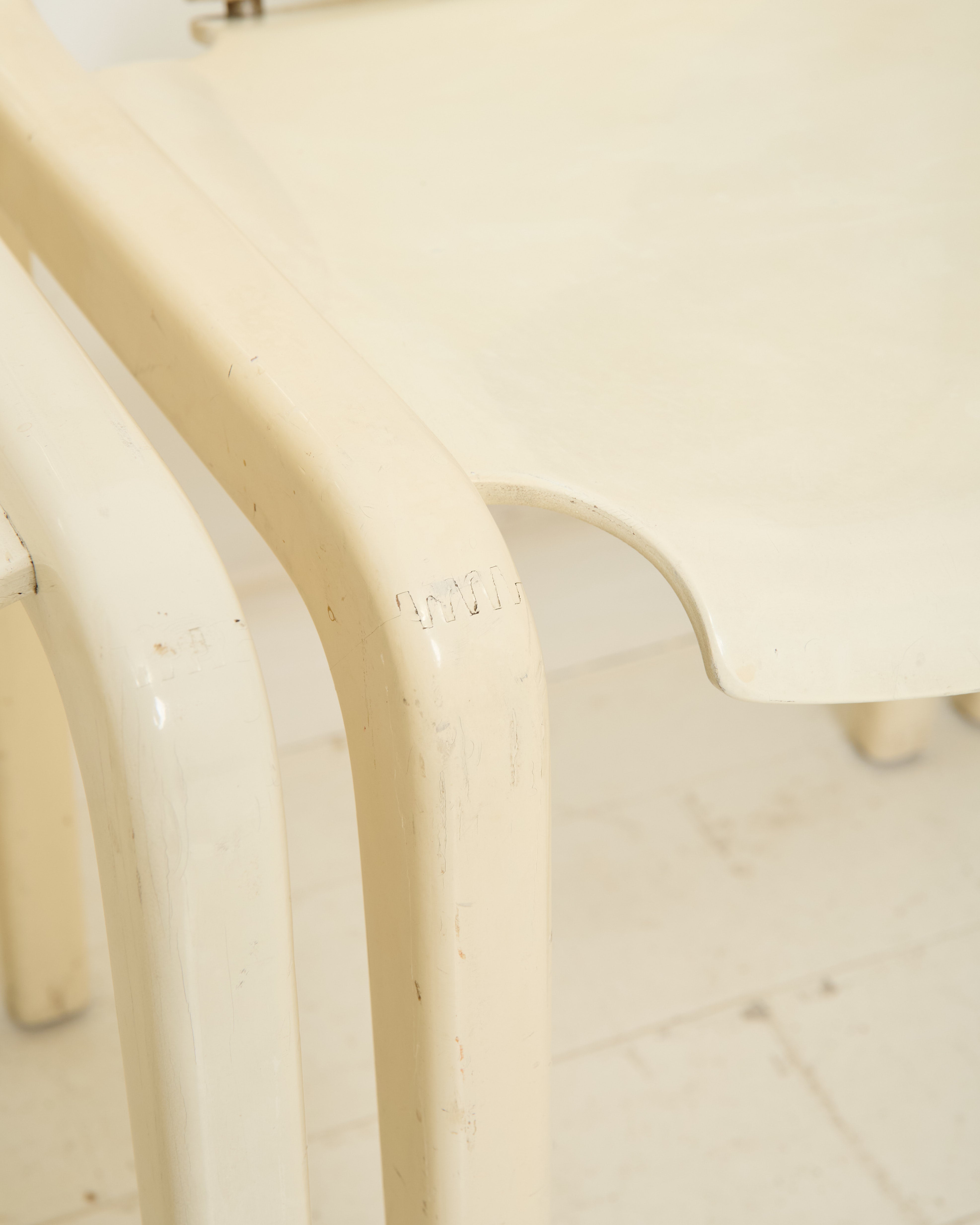 Lacquered wooden chairs (6), Augusto Savini, Pozzi, 1968