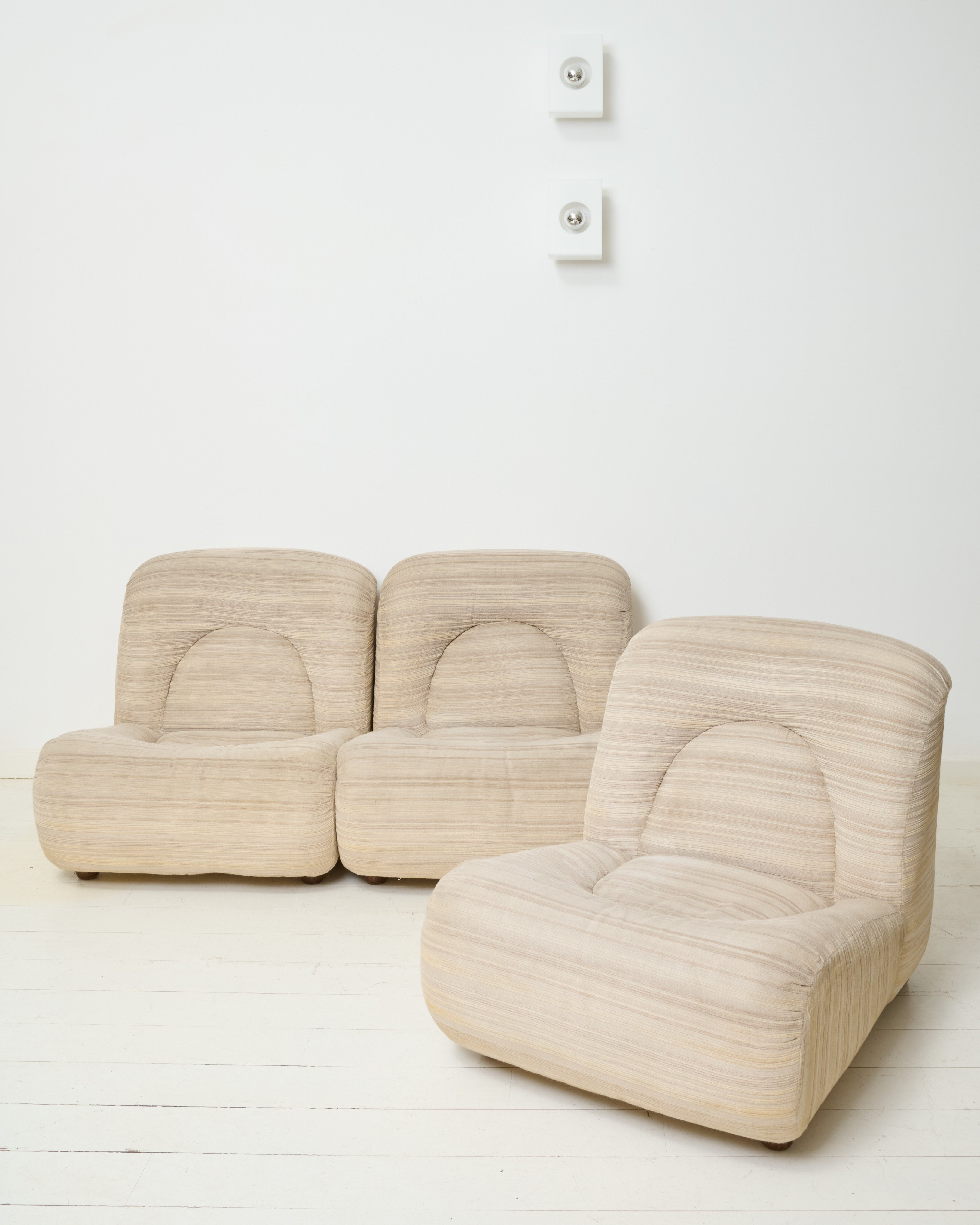 Canapé beige modulable, Space age, Italie, 1970s