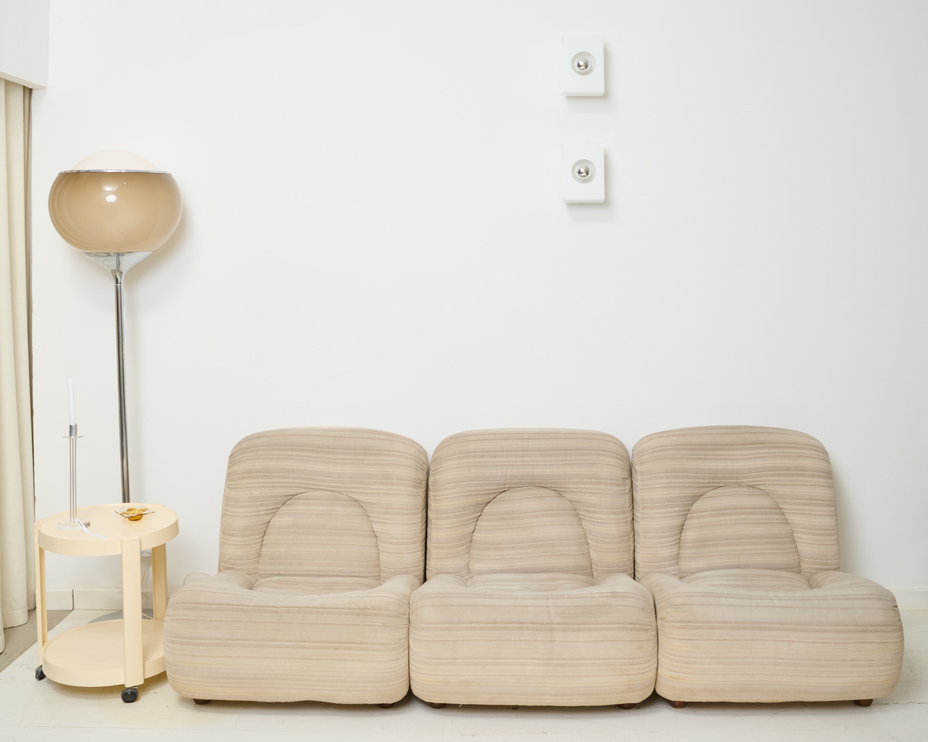 Canapé beige modulable, Space age, Italie, 1970s