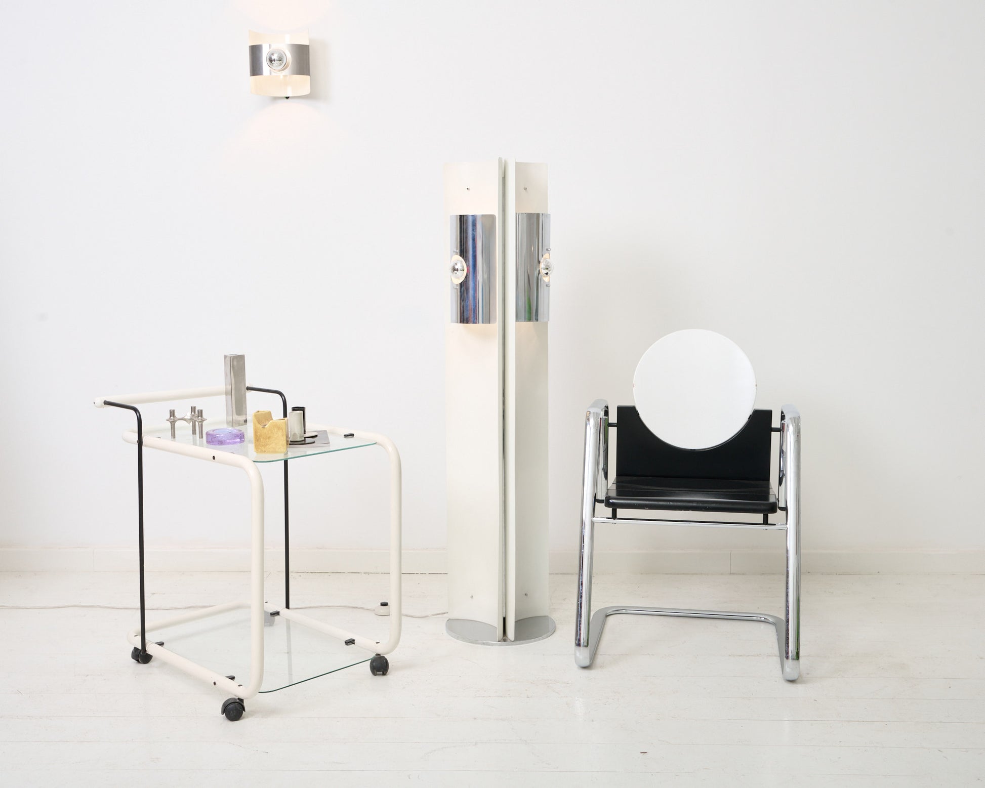 Desserte bicolore minimaliste, Italie, 1980s vintage – Eccho Studio