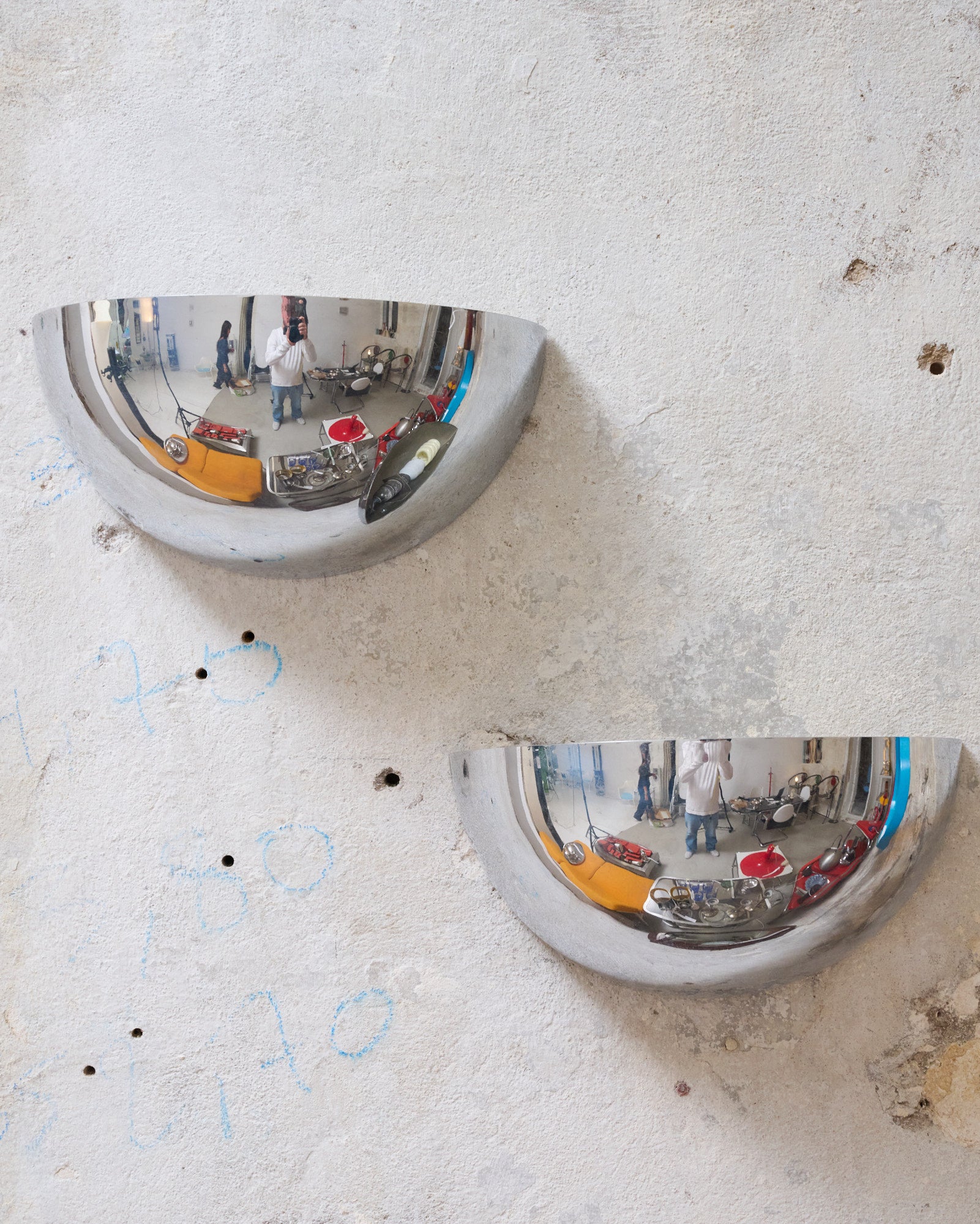 Duo d'appliques en chrome, Italie, 1970s