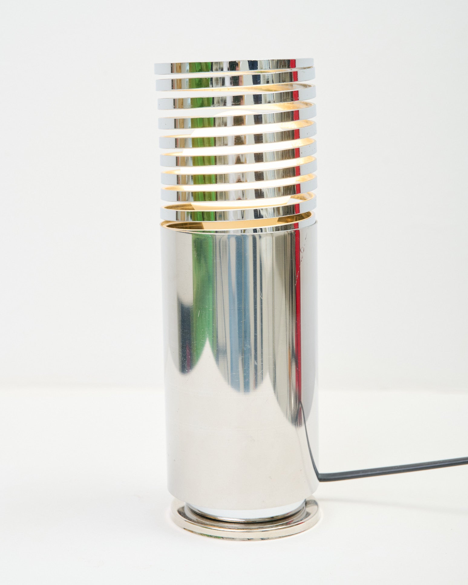 Lampe à poser chromée "Ressorts"