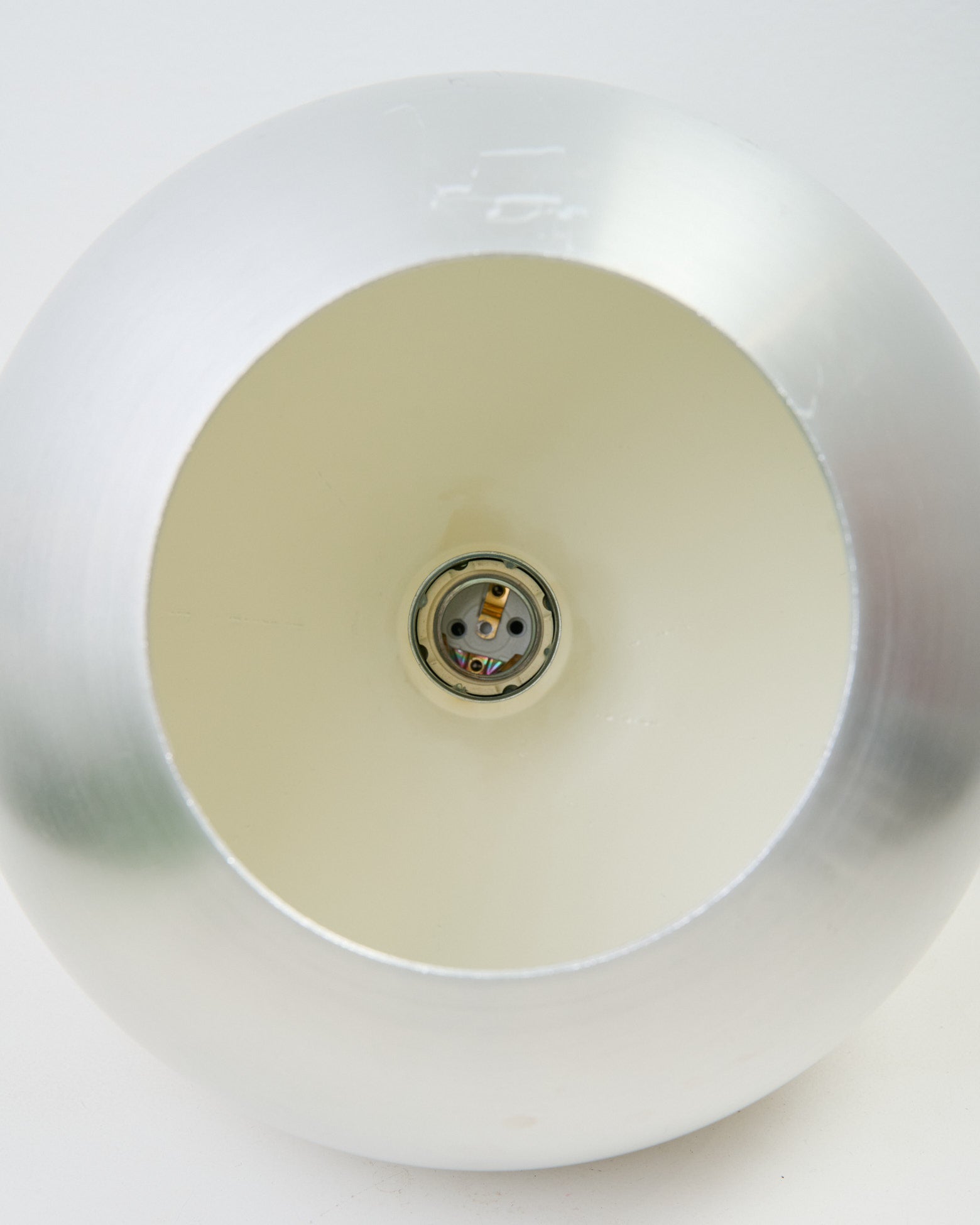 Suspension boule en inox brossé, 1960s
