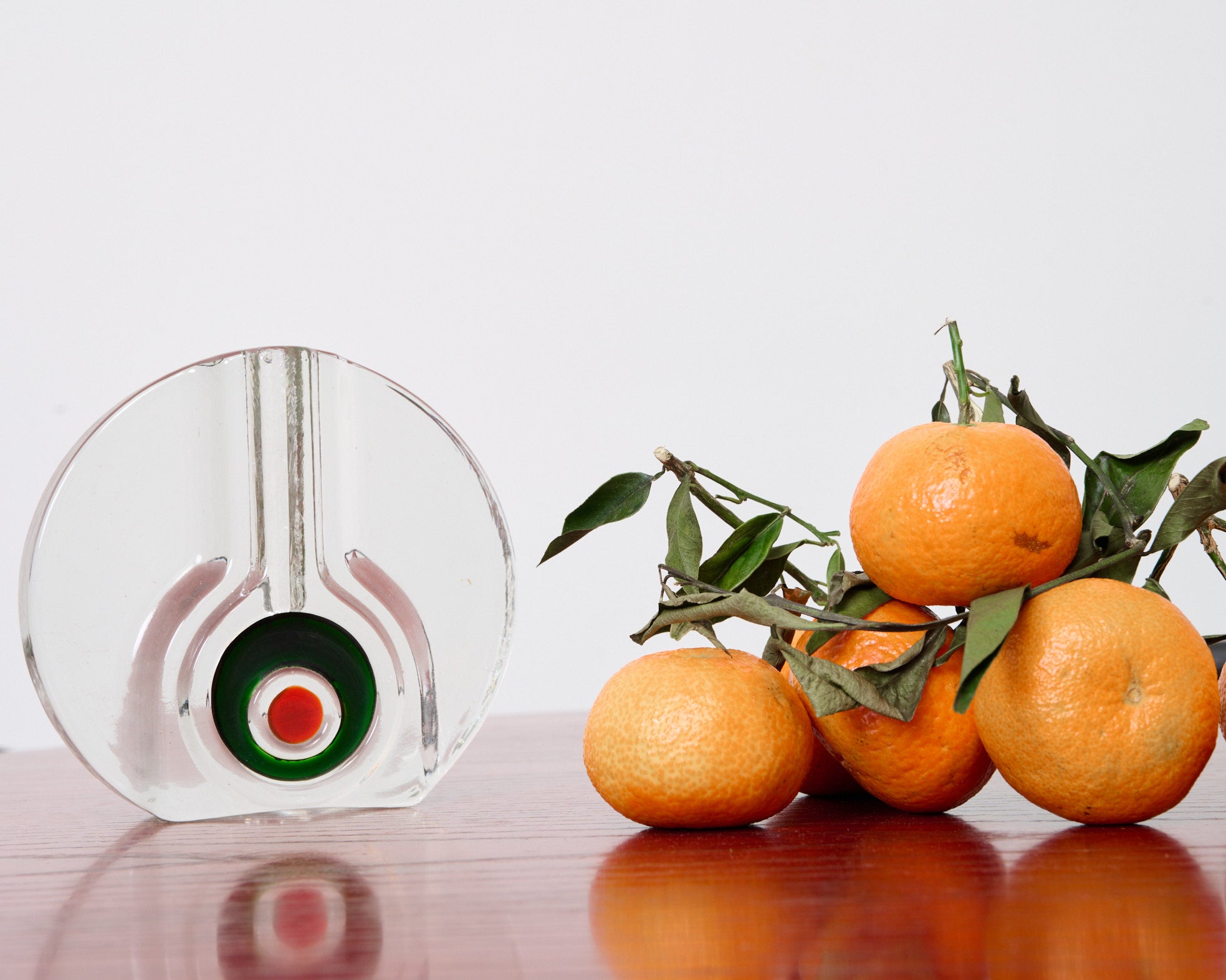 Vase monoflore en cristal, Walther Glas, 1970s