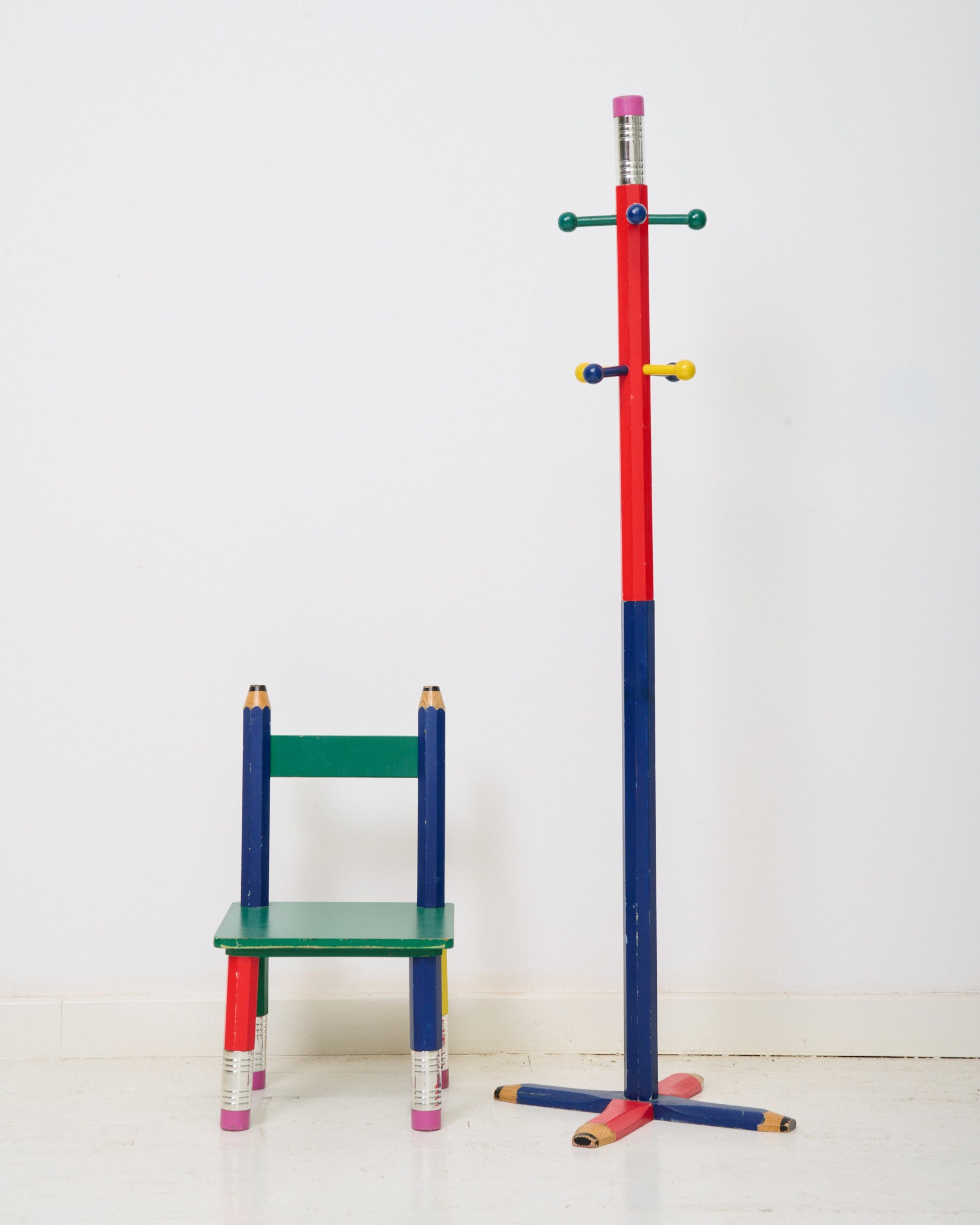 Ensemble porte manteau et chaise Pierre Sala, 1980s