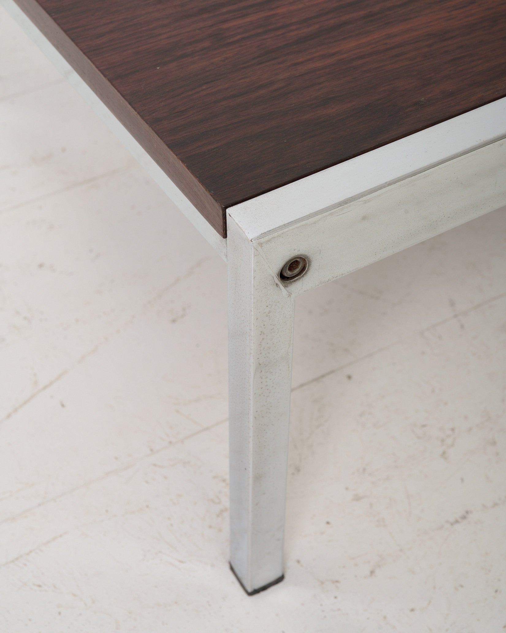 Table basse en chrome et en palissandre, 1970s