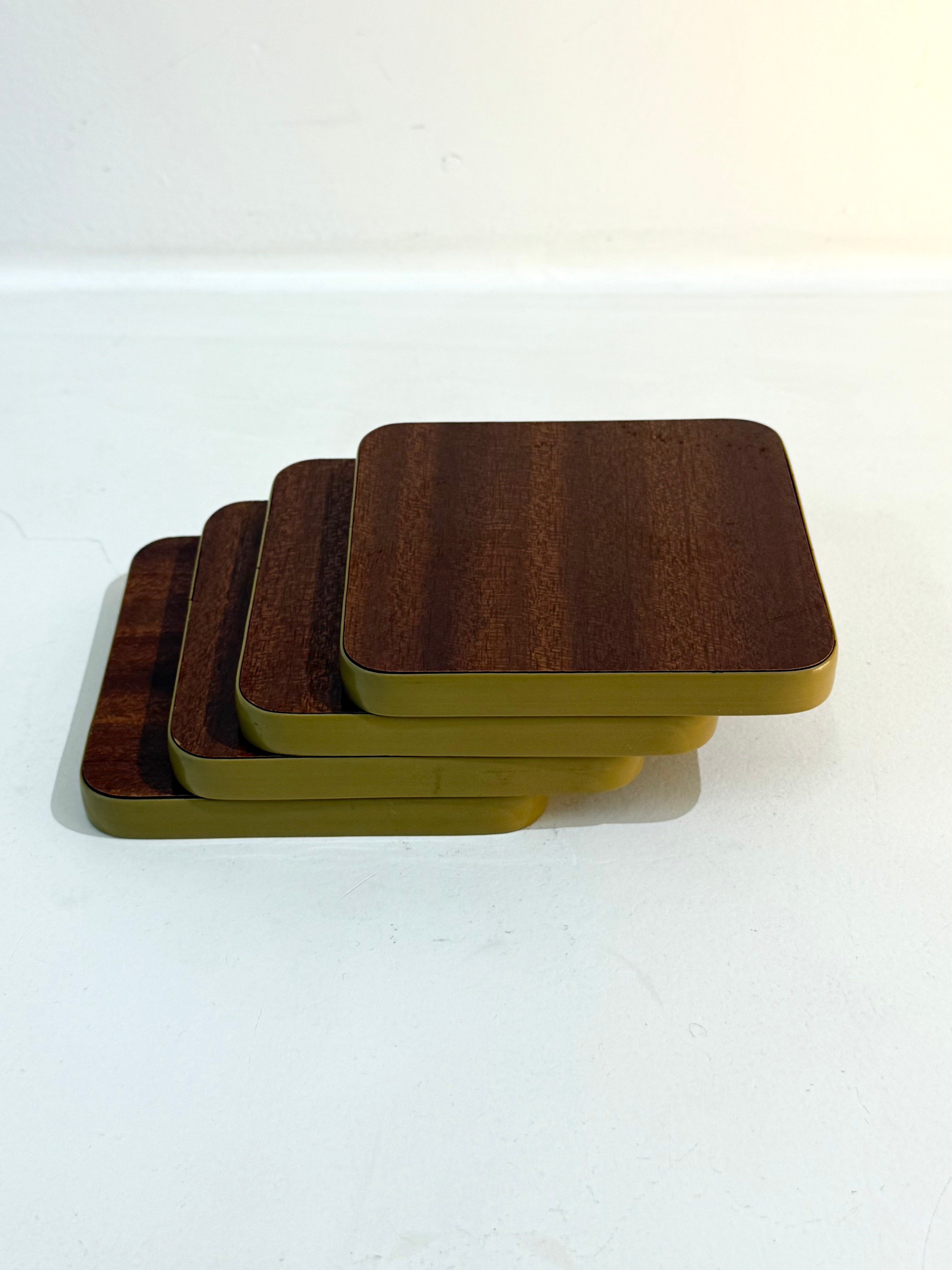 Dessous de verres en bois, 1970s