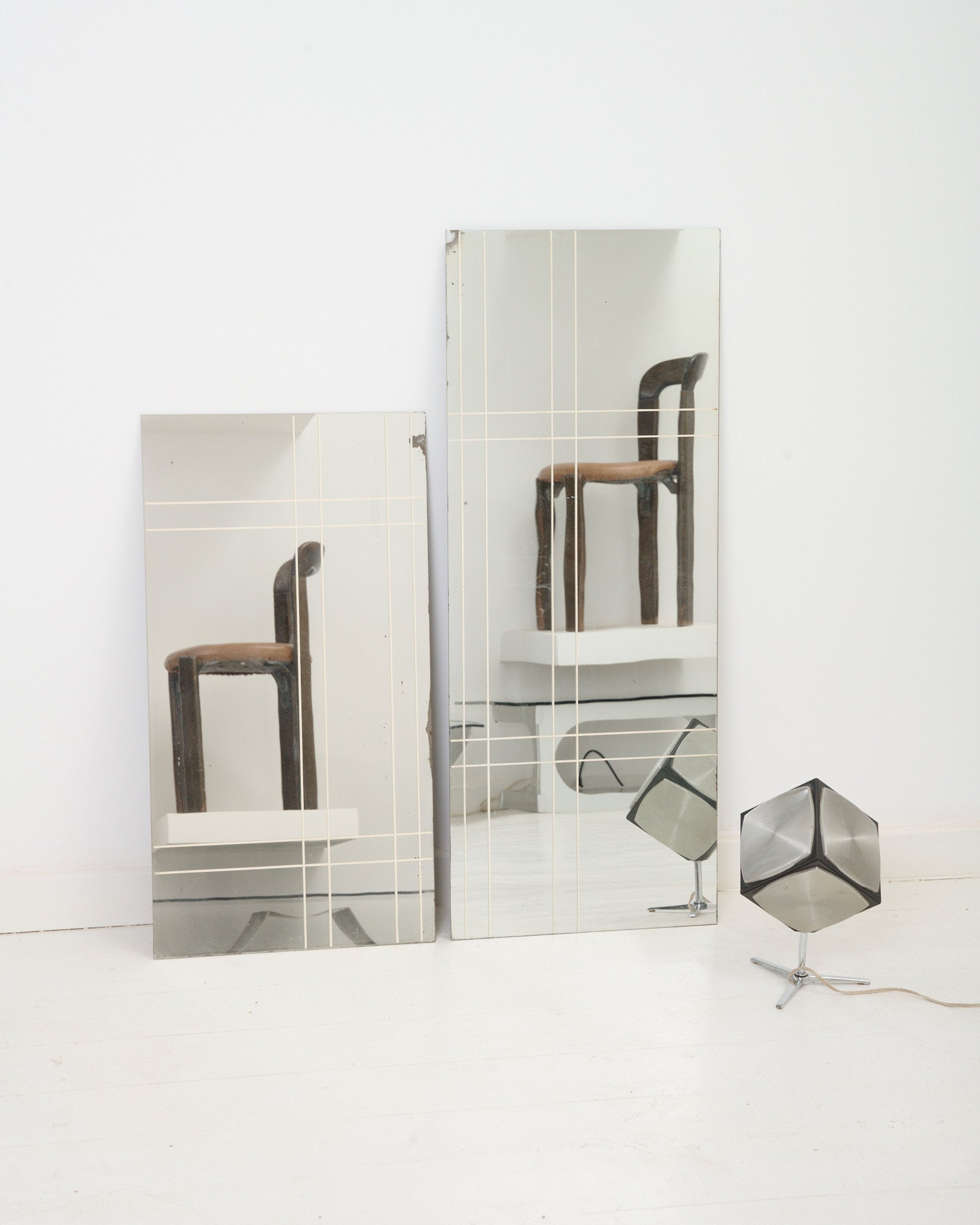 Miroir à motif quadrillé (grand), 1970s