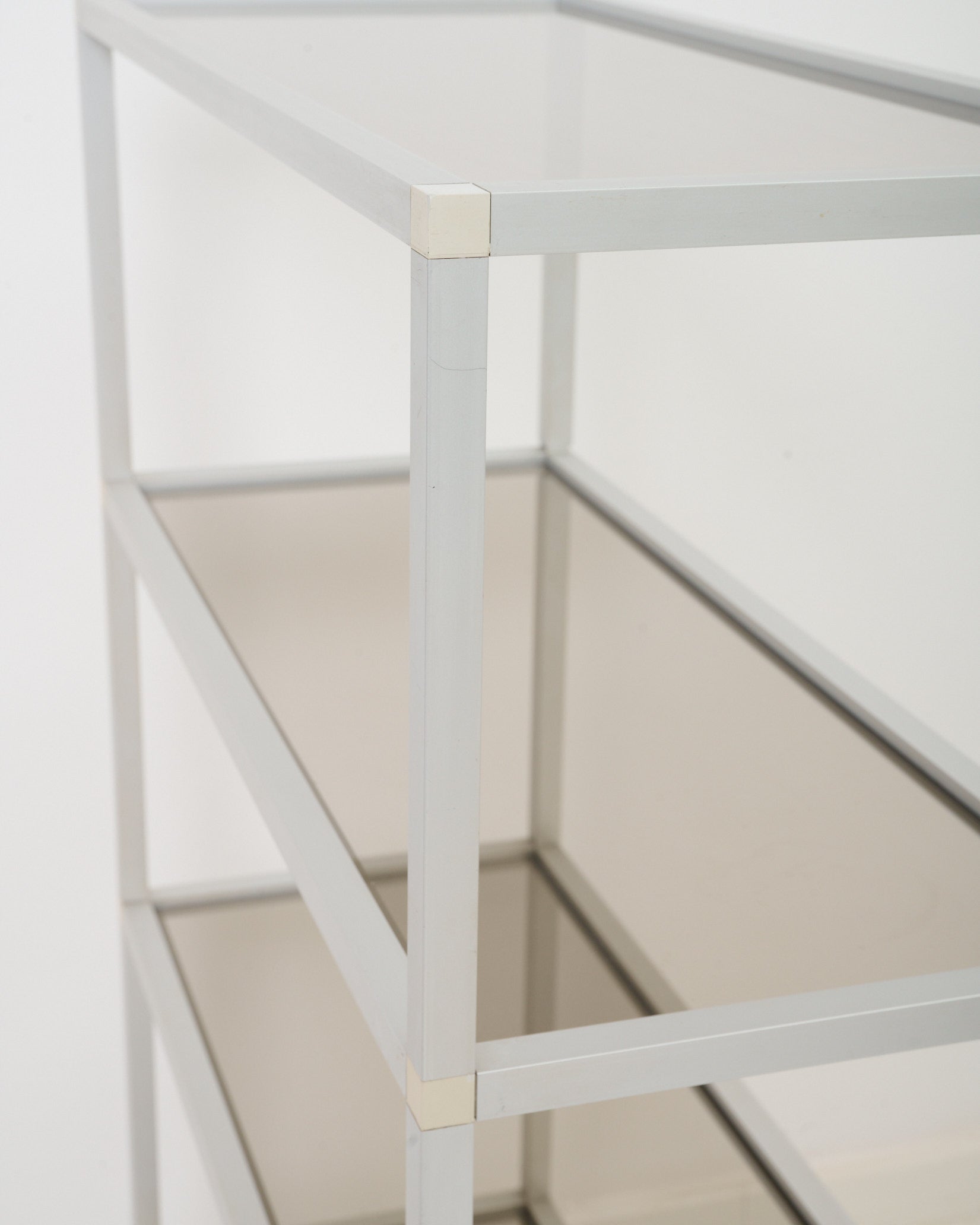 Etagère verre fumé et métal, 1970s