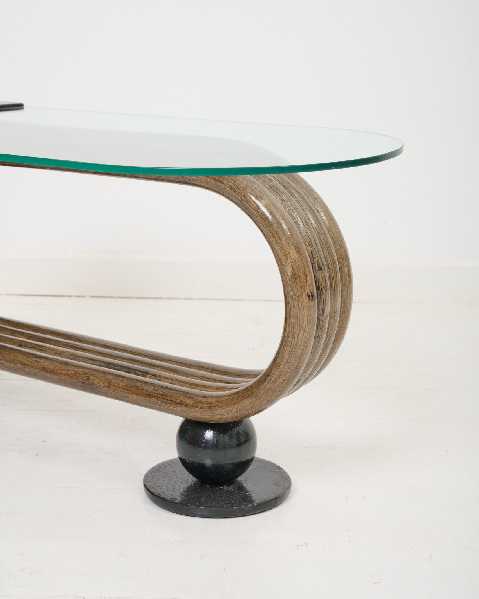 Table basse en bois courbé, 1960-70