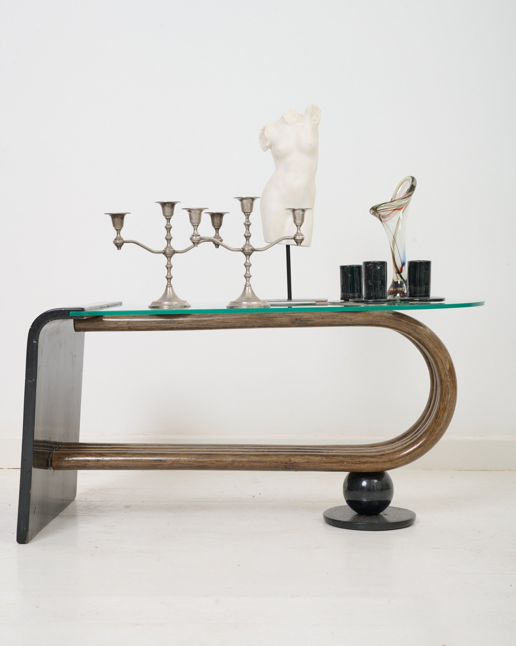 Table basse en bois courbé, 1960-70