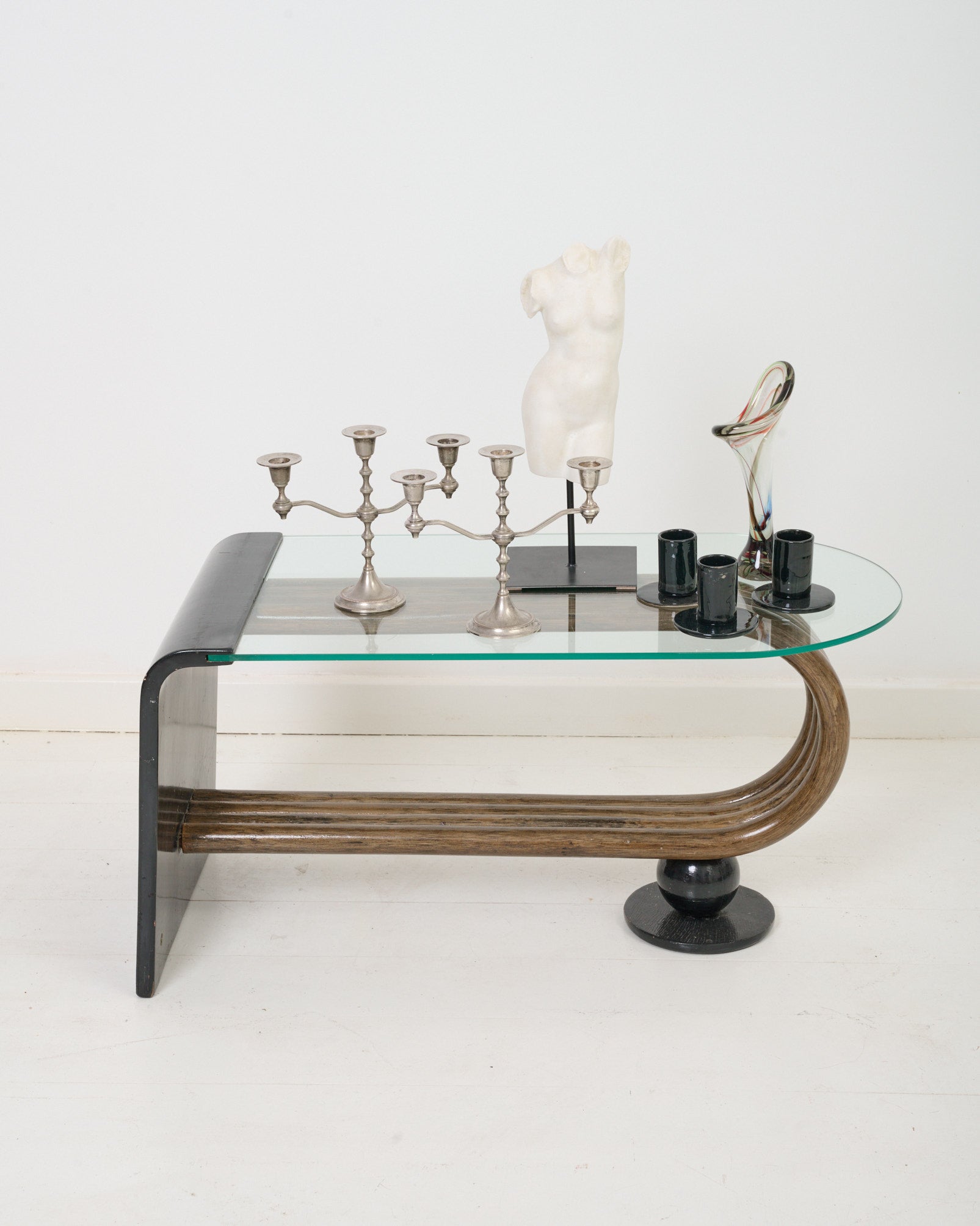 Table basse en bois courbé, 1960-70