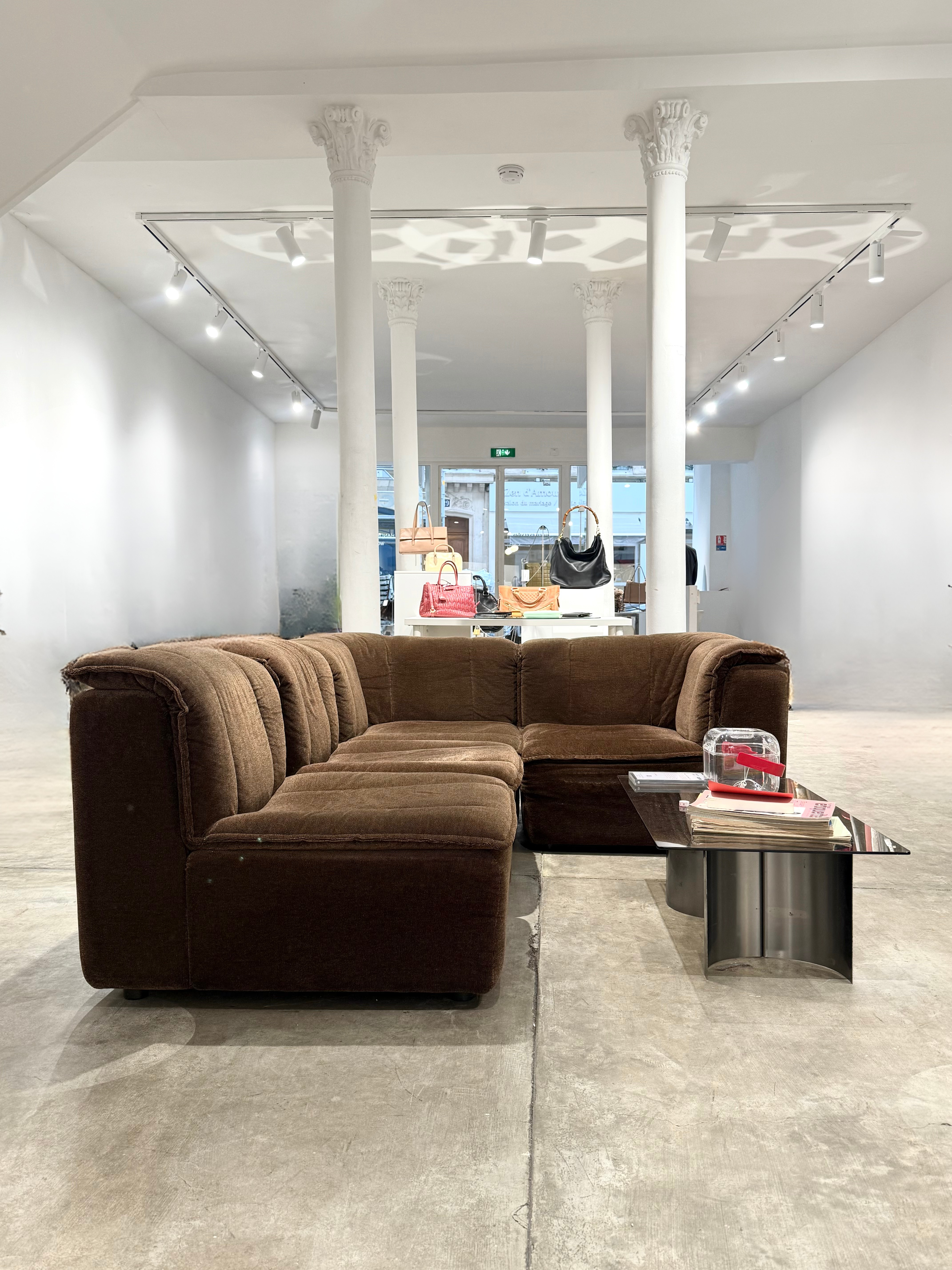 Canapé en velours, Rolf Benz, Allemagne, 1970s