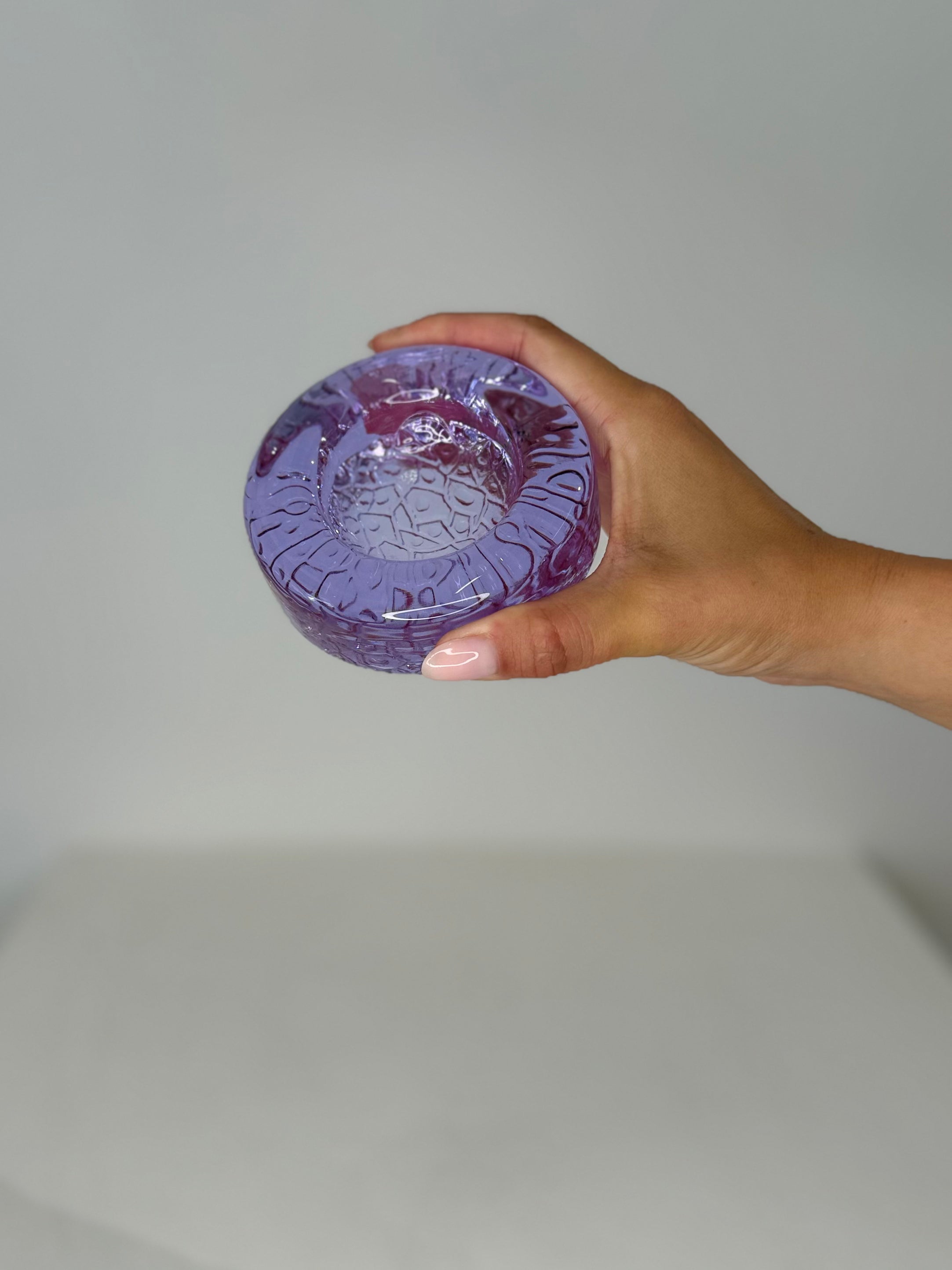 Cendrier rond Murano lilas