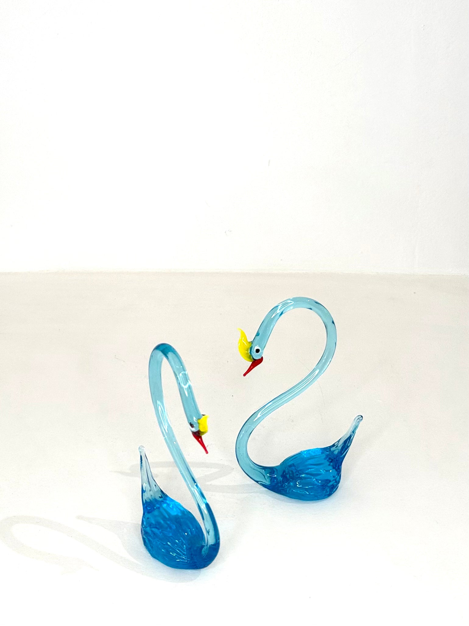 Turquoise Murano Swan