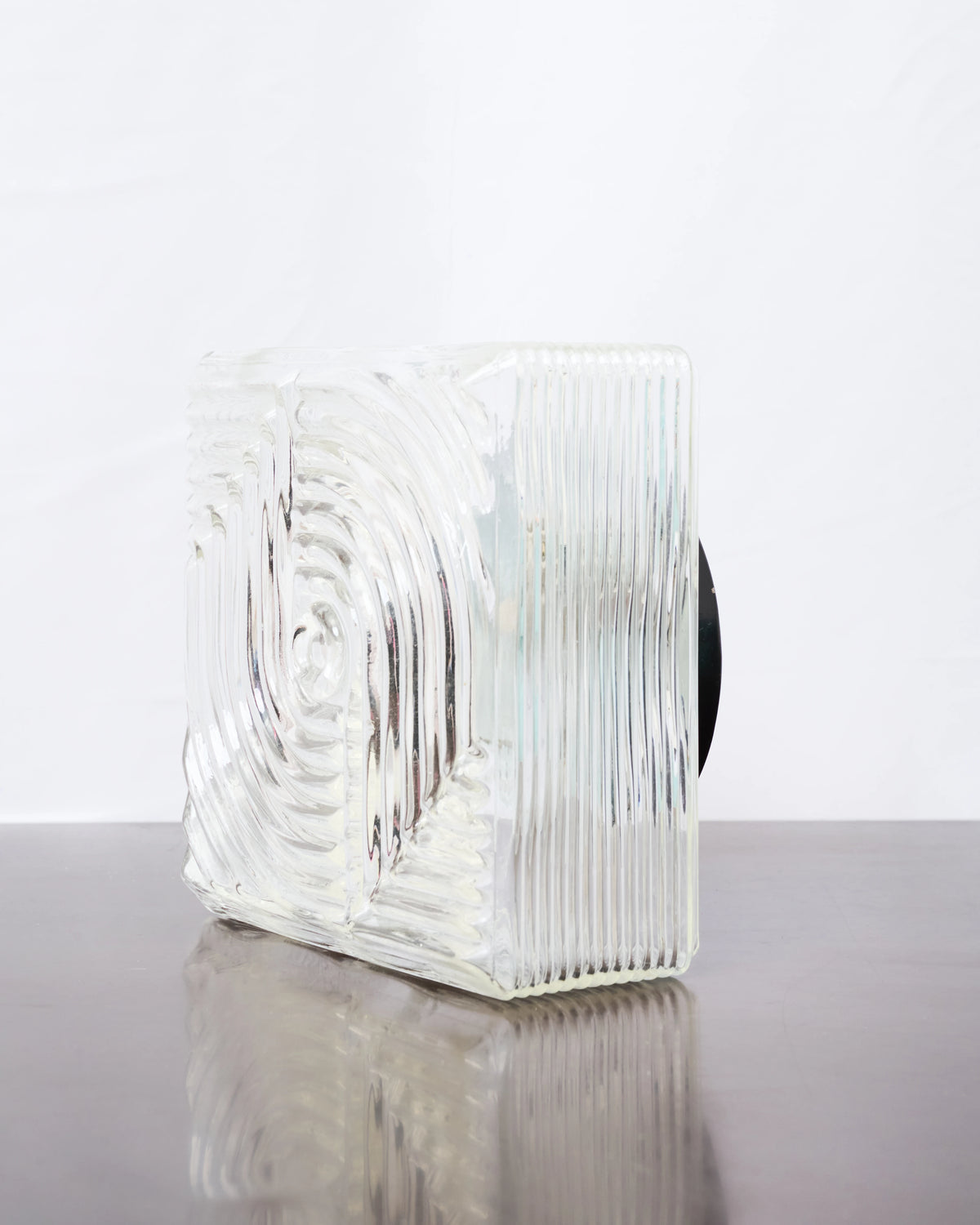 Pair of "Prism" wall sconces, pressed glass, 1960s